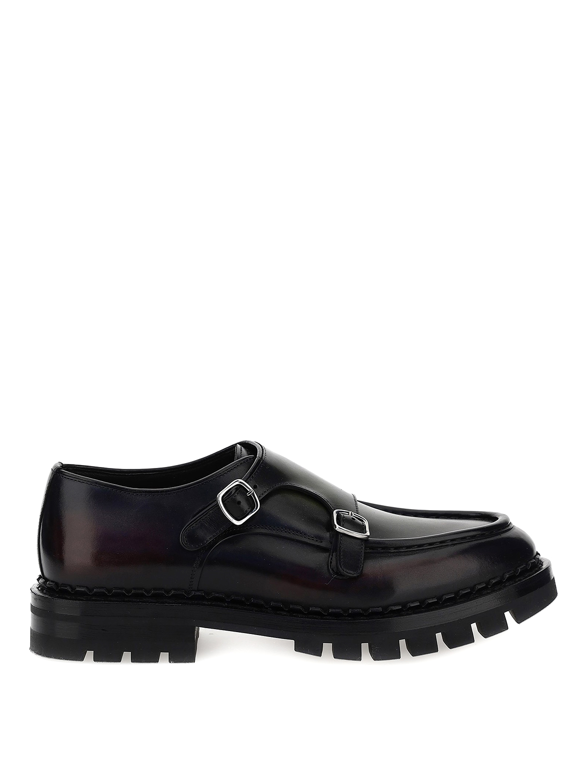 santoni leather slippers