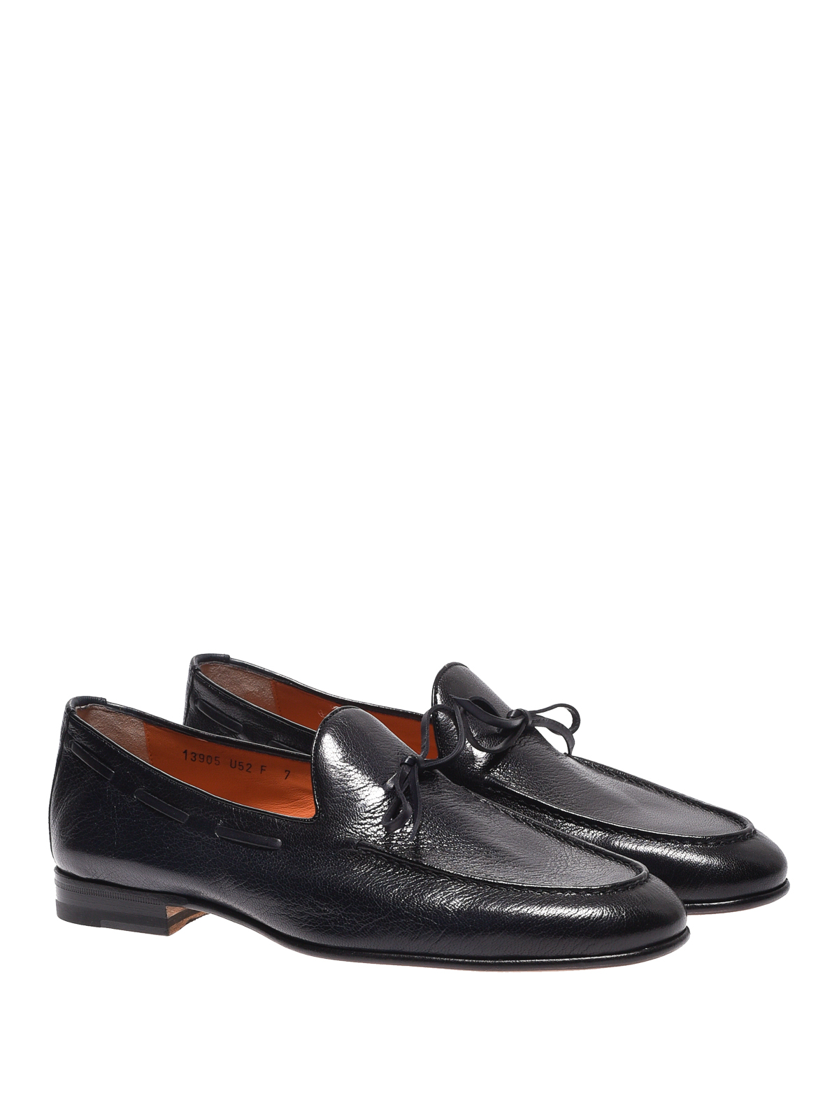 santoni leather slippers