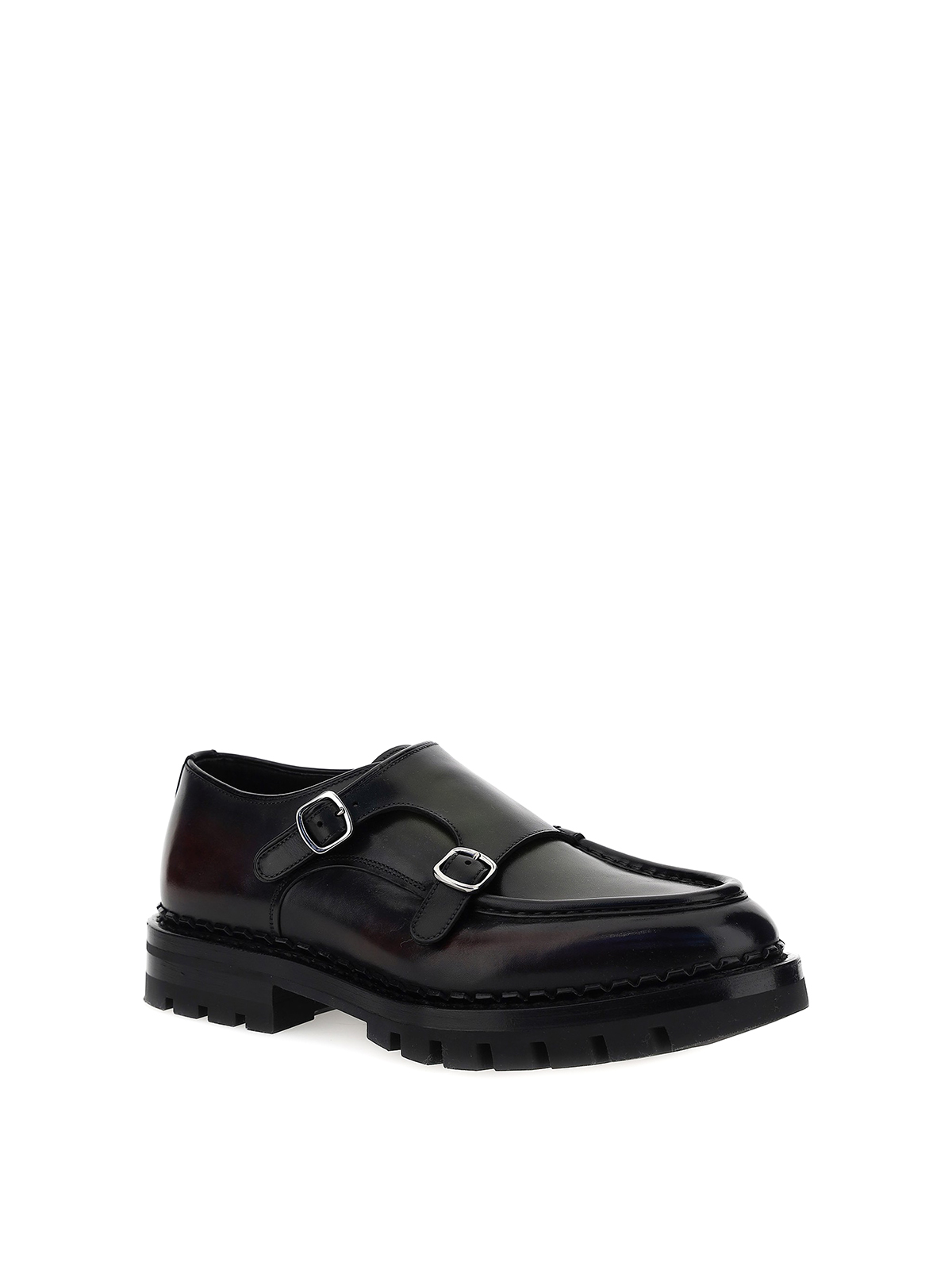 santoni leather slippers