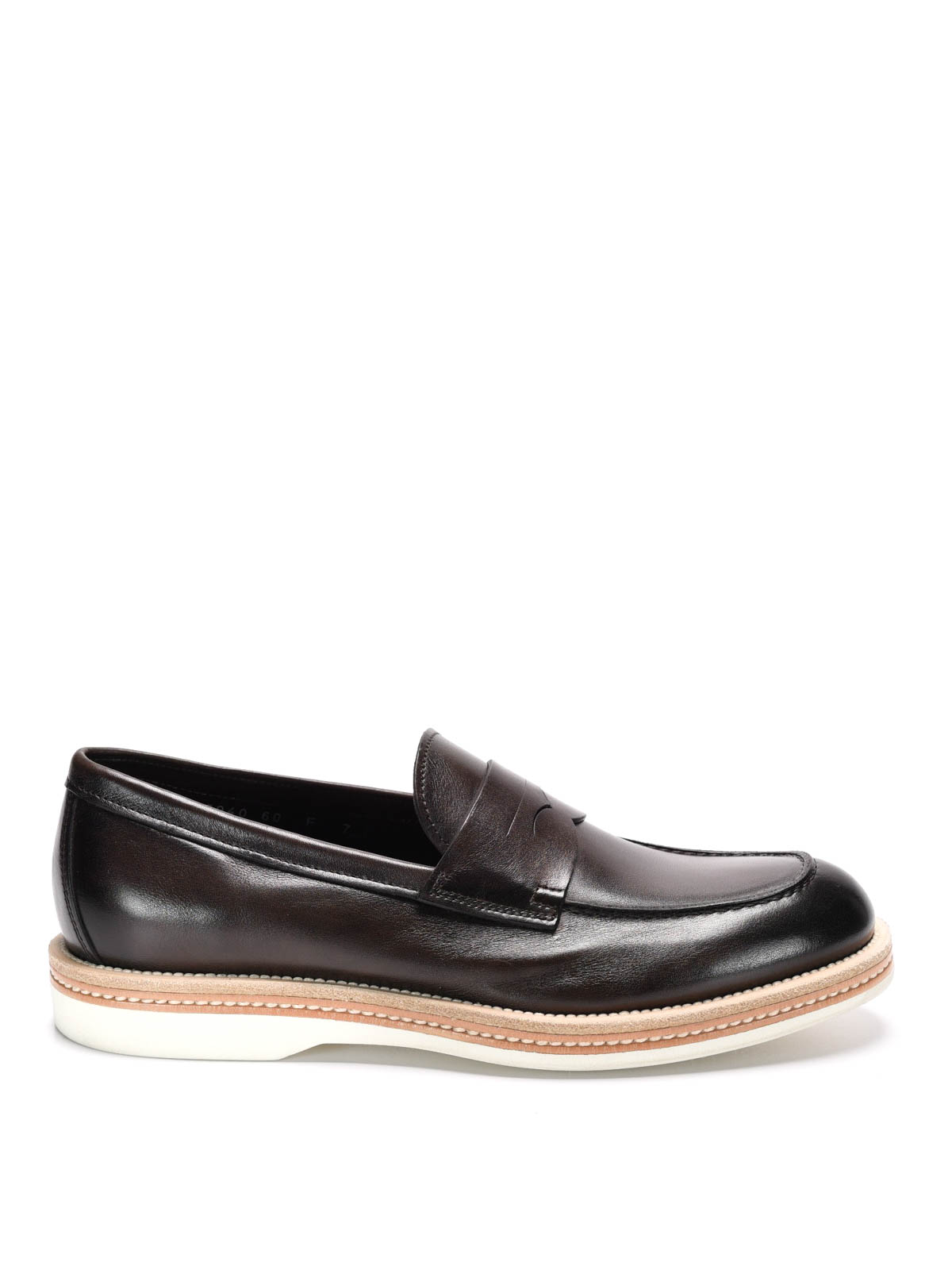 santoni leather slippers