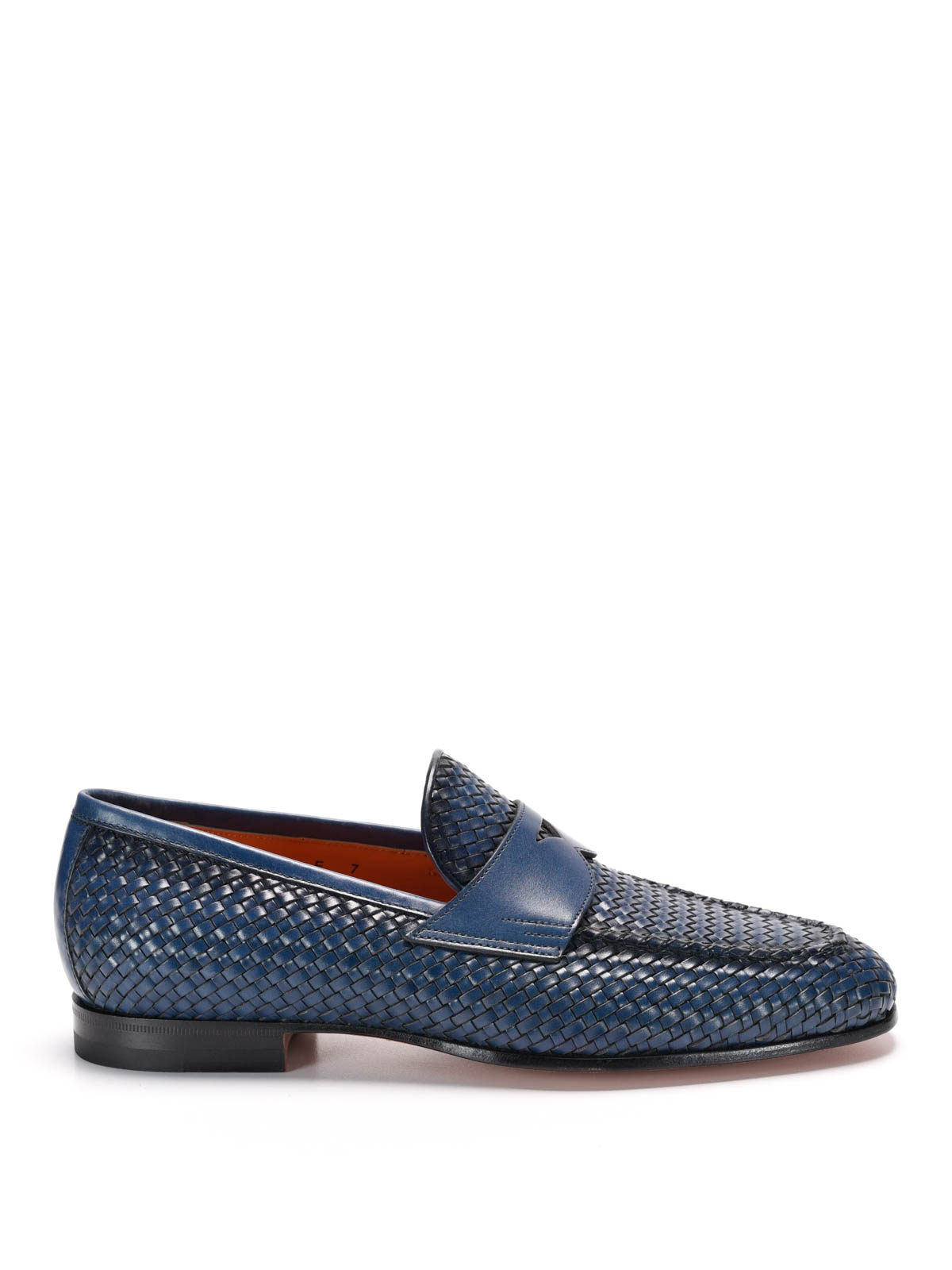 santoni leather slippers