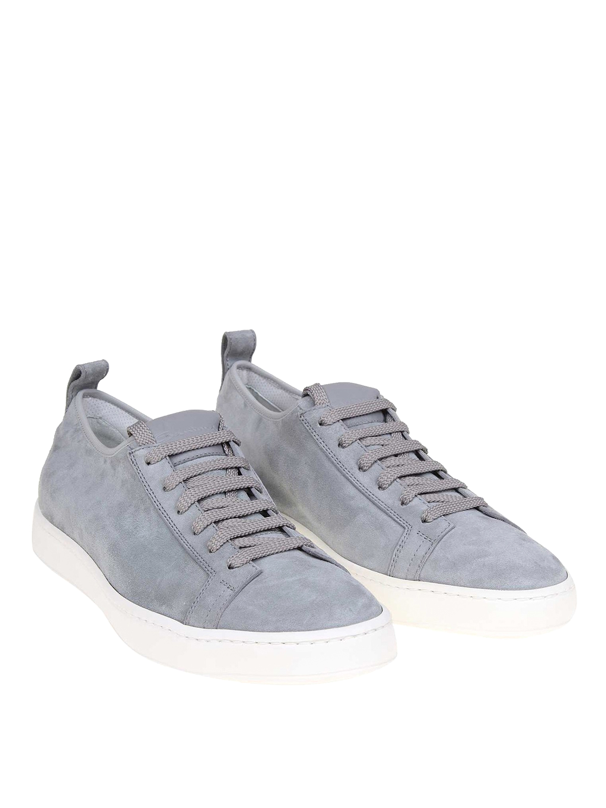 santoni suede low top sneakers