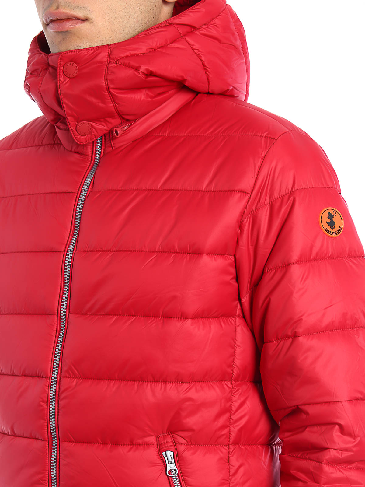 Save The Duck ダウンコート メンズ 赤 ダウン ハイテクジャケット W3556mgiga