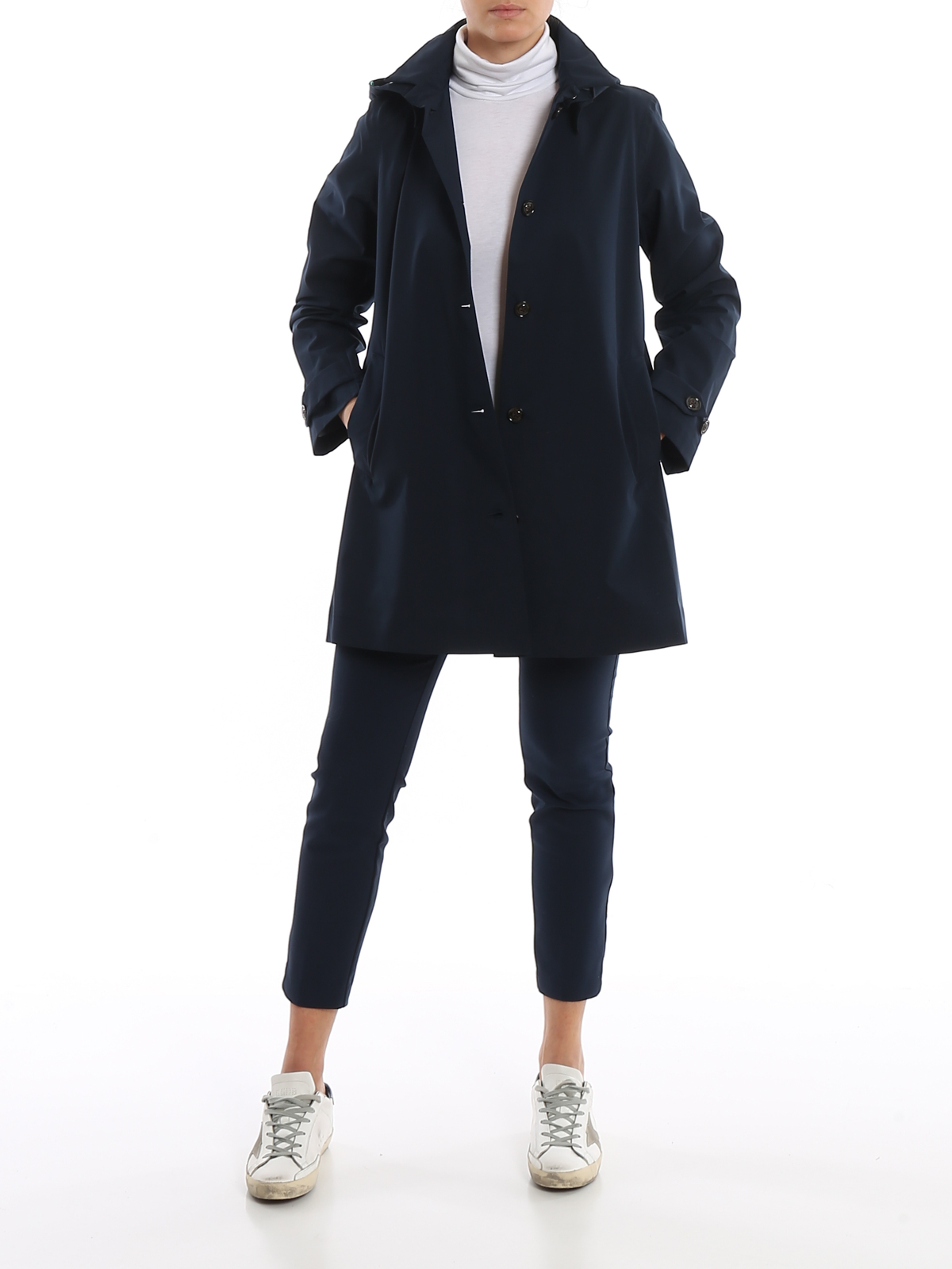 Save the Duck - Recycled tech fabric trench coat - trench coats ...