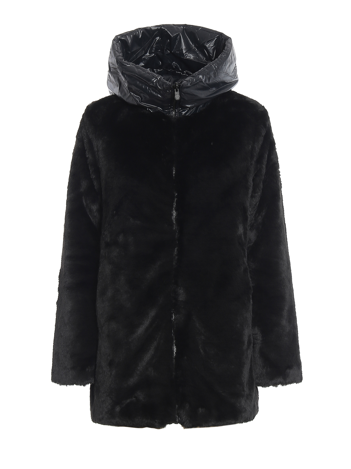 Save the Duck - Faux fur and nylon reversible padded coat - padded ...
