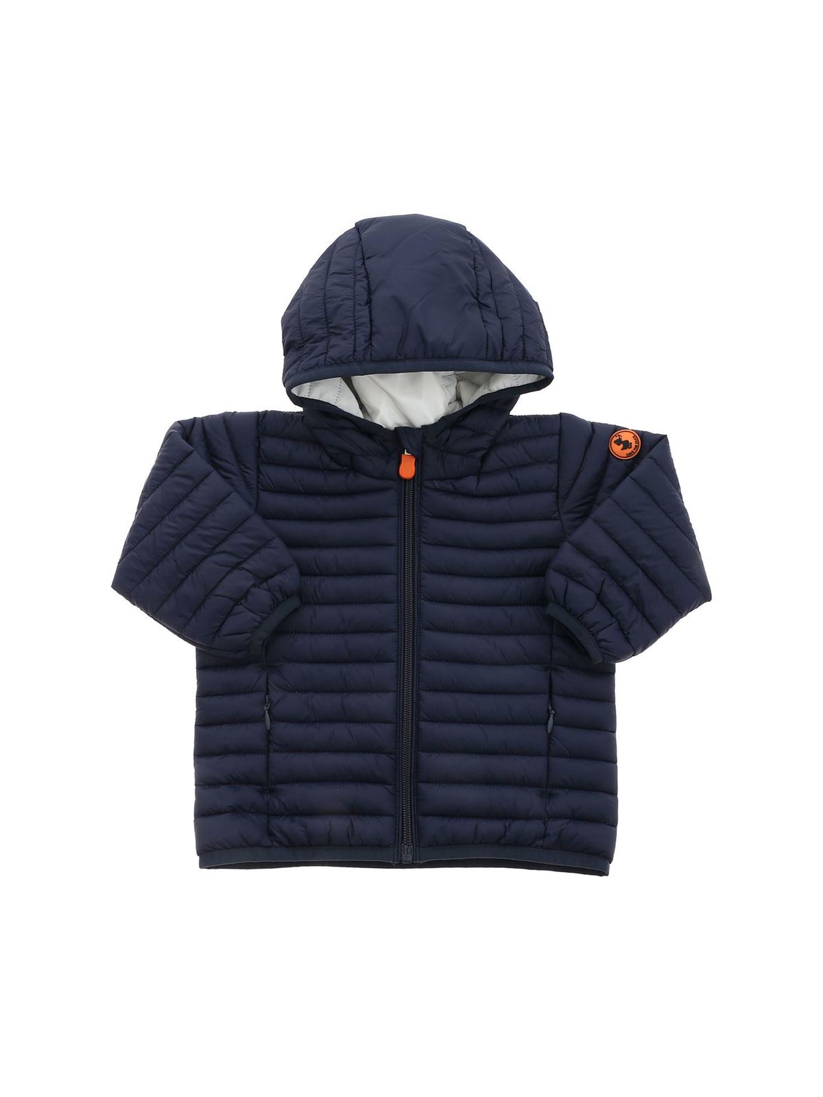 Save the Duck - Quilted hooded puffer jacket in blue - padded coats ...