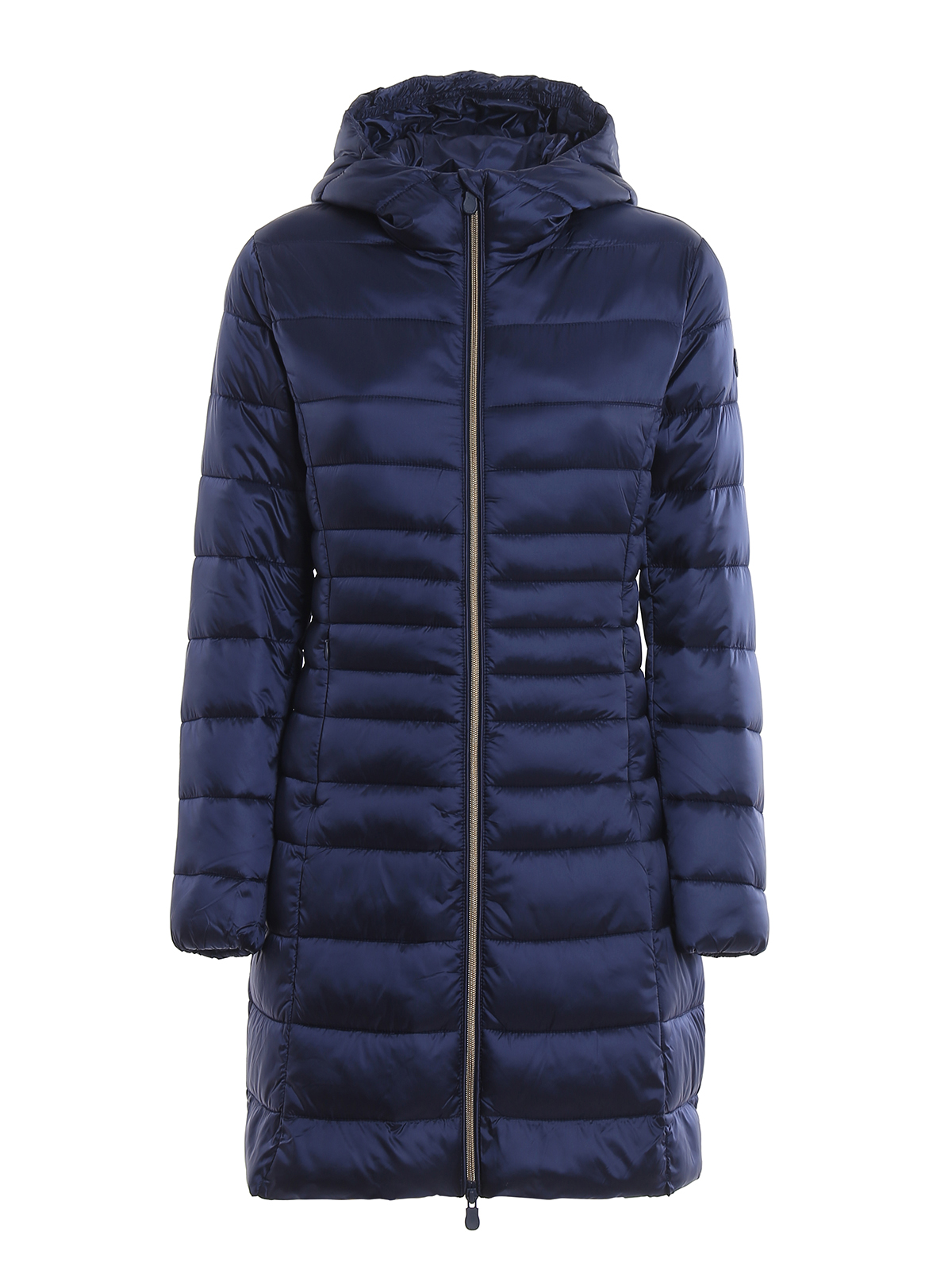 Save The Duck Ultra Light Breathable Hooded Padded Coat In Blue