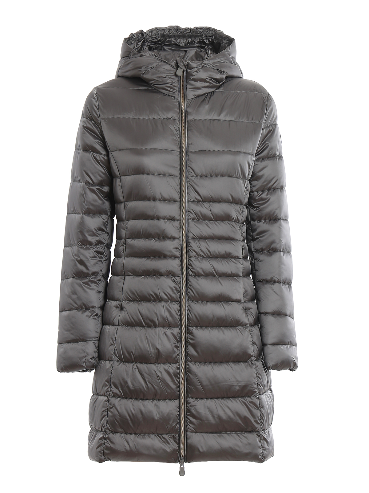 Save The Duck Ultra Light Hooded Padded Coat In Grey