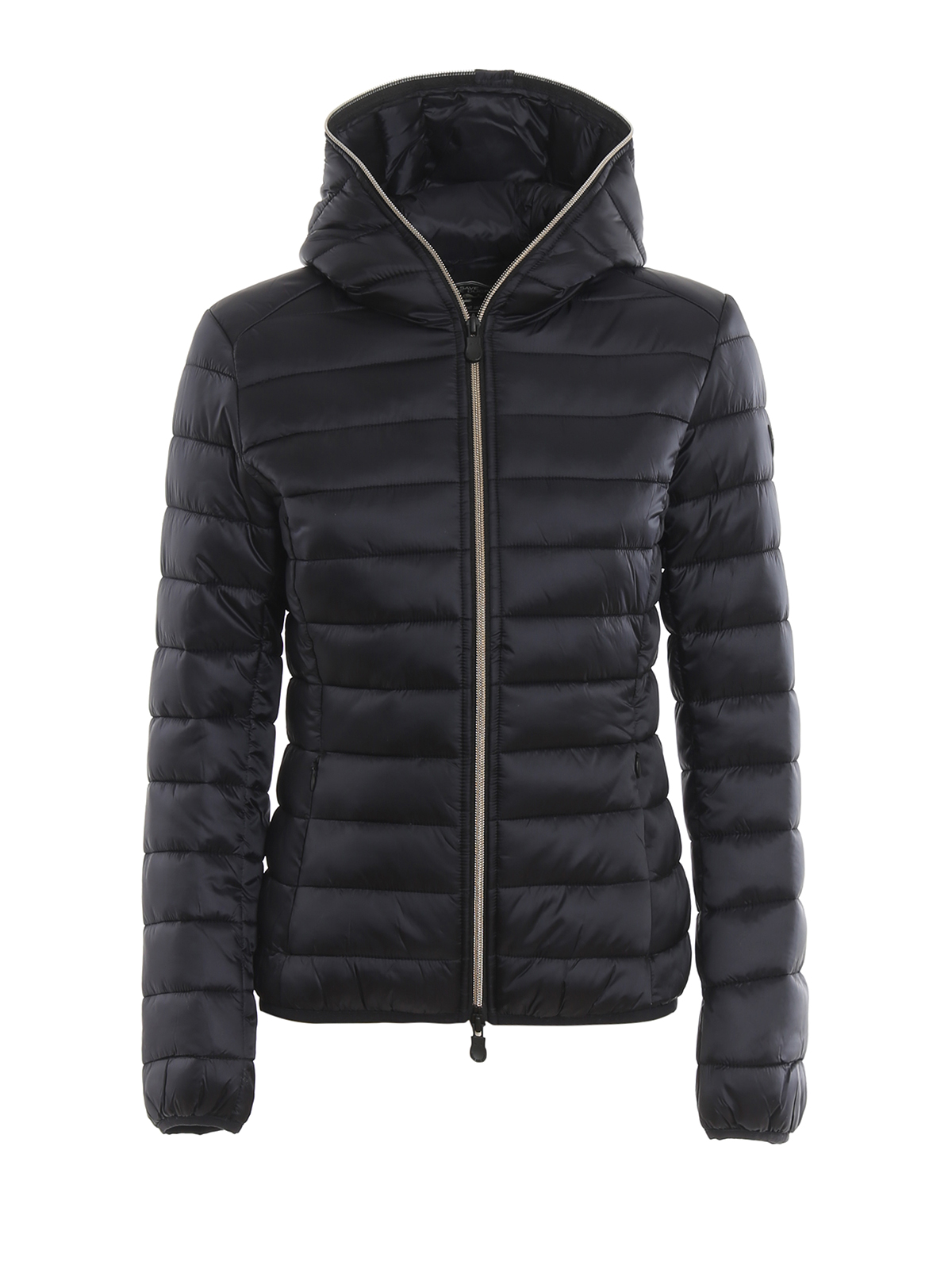 Padded jackets Save the Duck - Black hooded puffer jacket ...