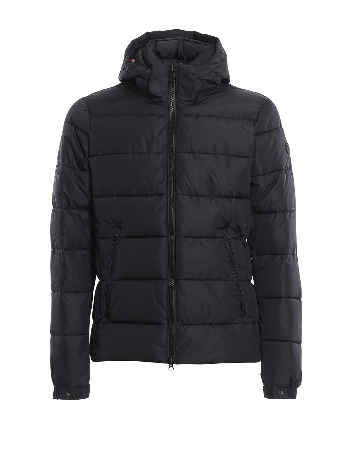 hooded puffer jacket black