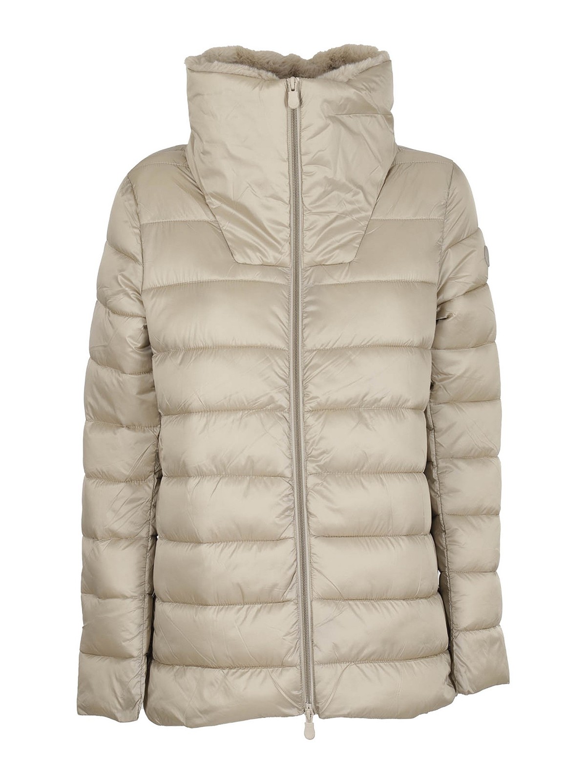 Save the Duck - Faux fur collar nylon puffer jacket - padded jackets ...