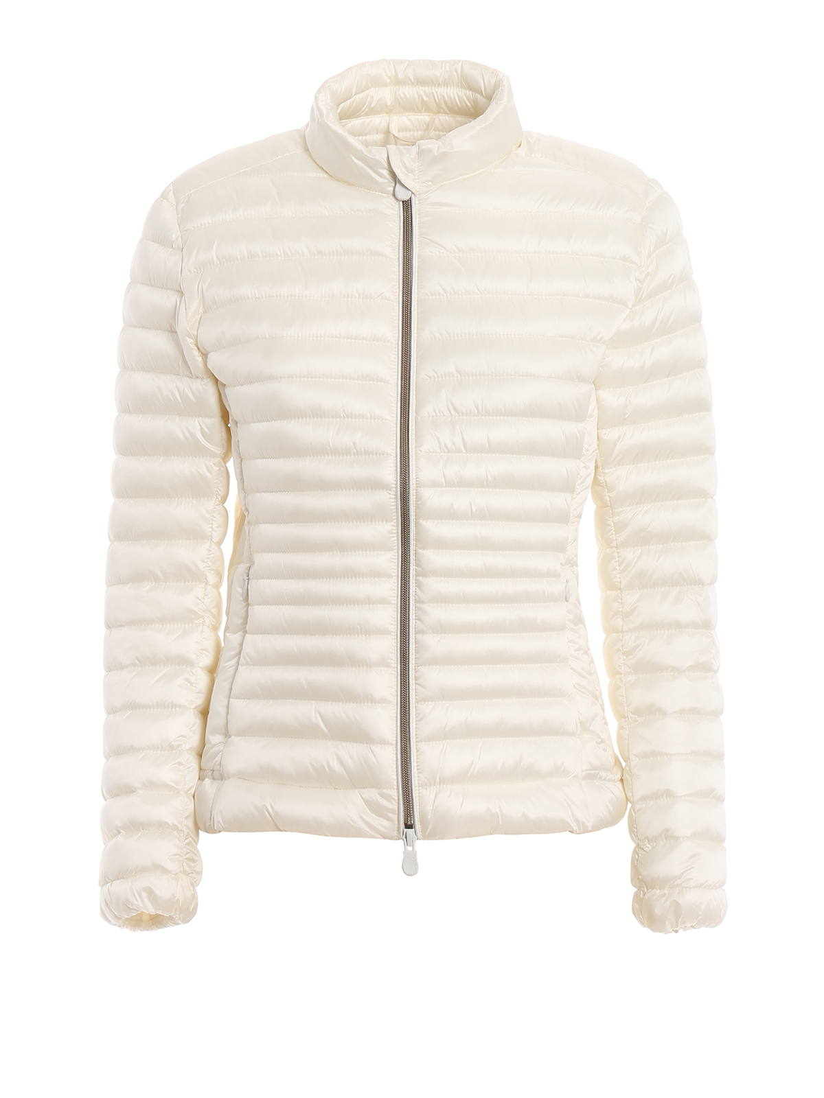Padded jackets Save the Duck - Shiny white quilted puffer jacket ...