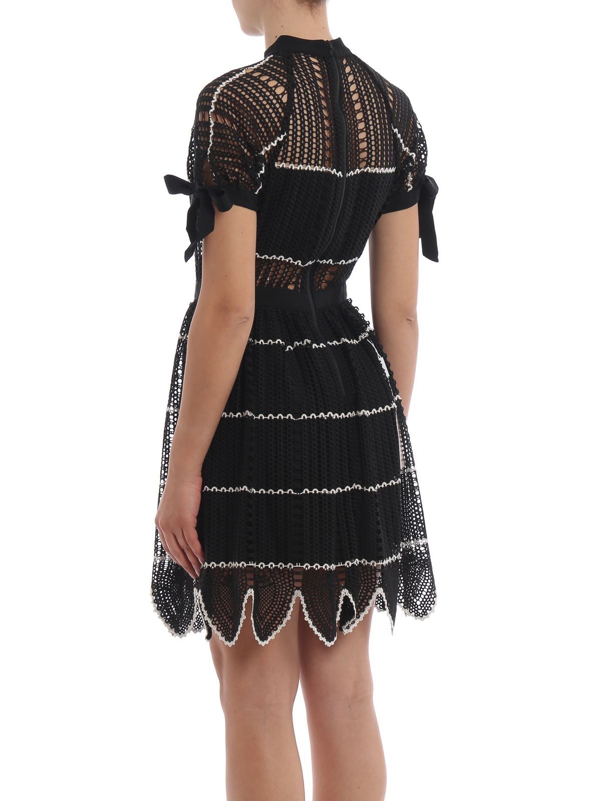 Short dresses Self Portrait - Scalloped hem crochet dress - SP20076