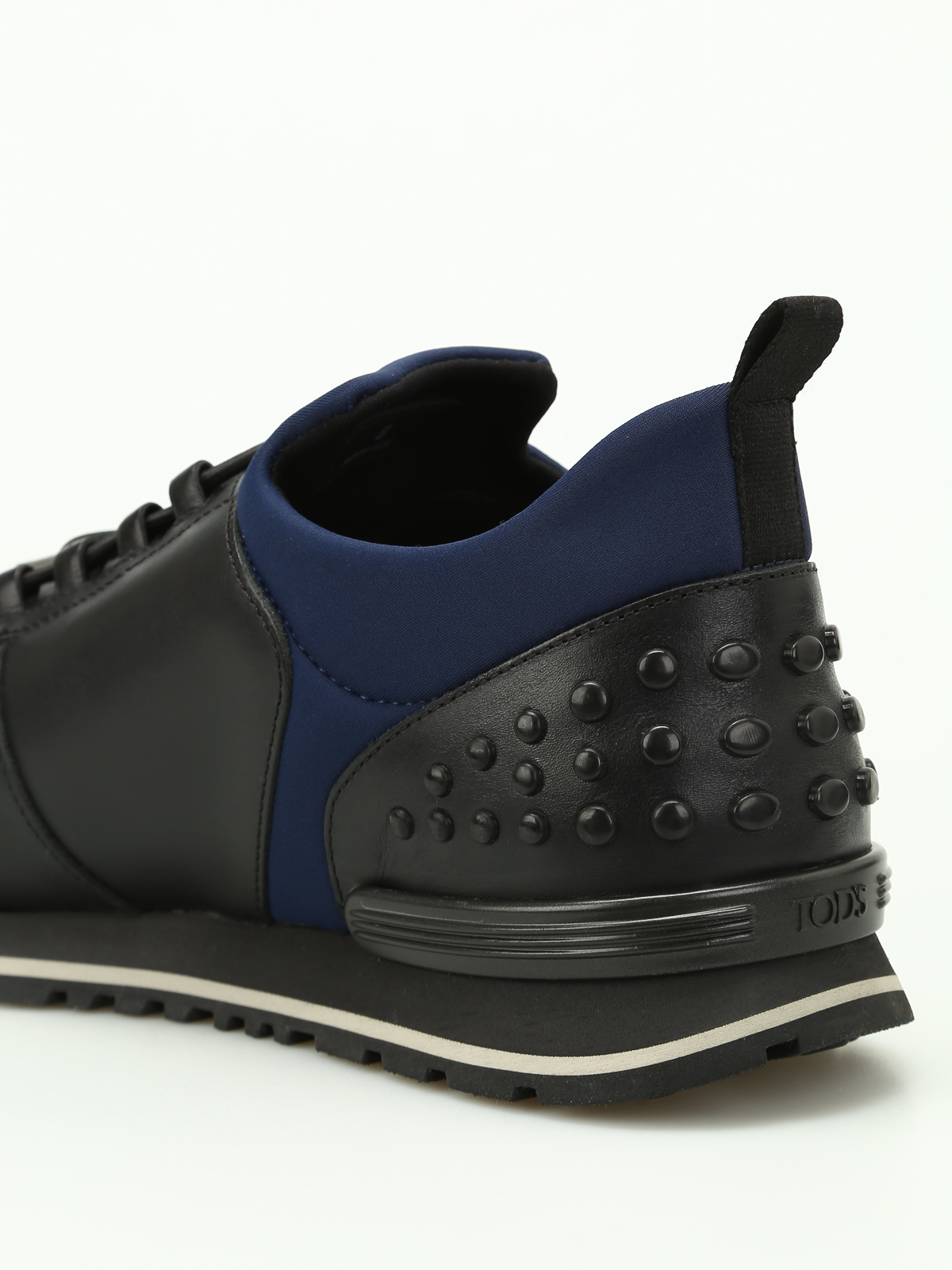 Scuba and leather running sneakers 
