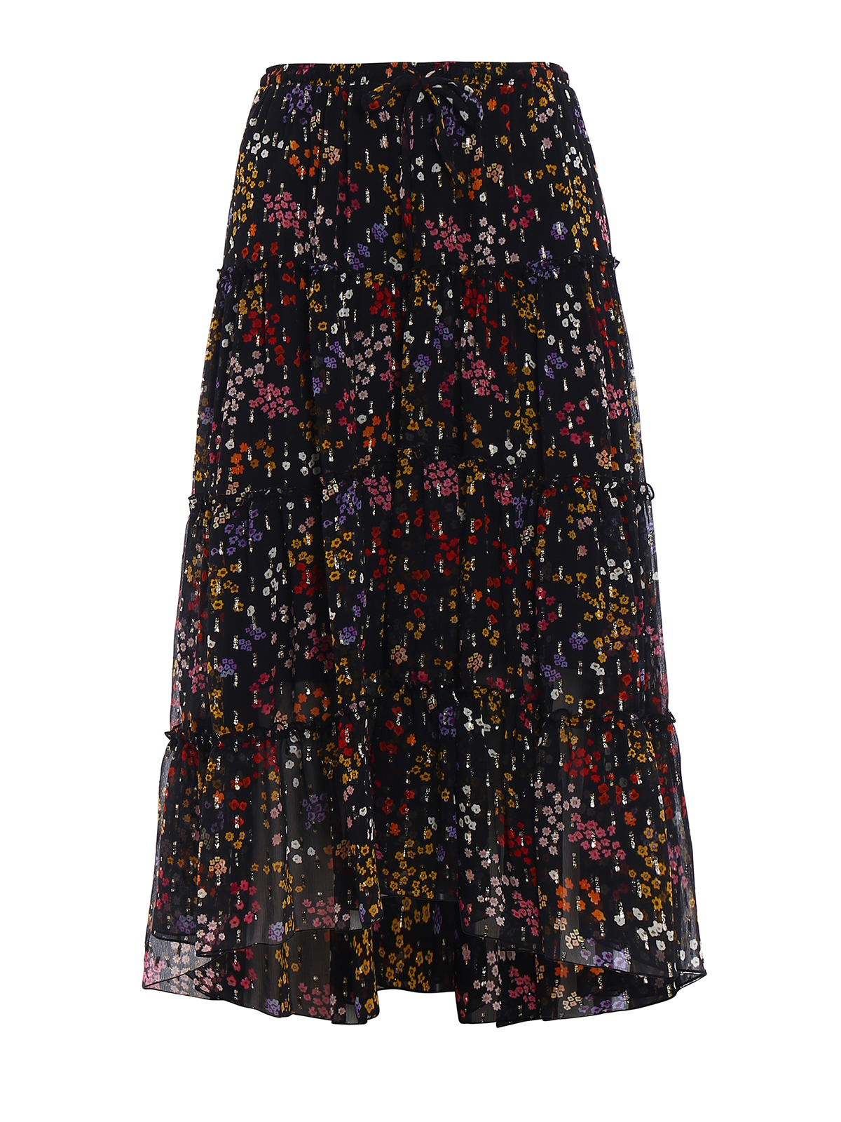 silk chiffon patterned skirt by see by chlo 233 knee length silk chiffon patterned skirt by see by chlo 233 knee length