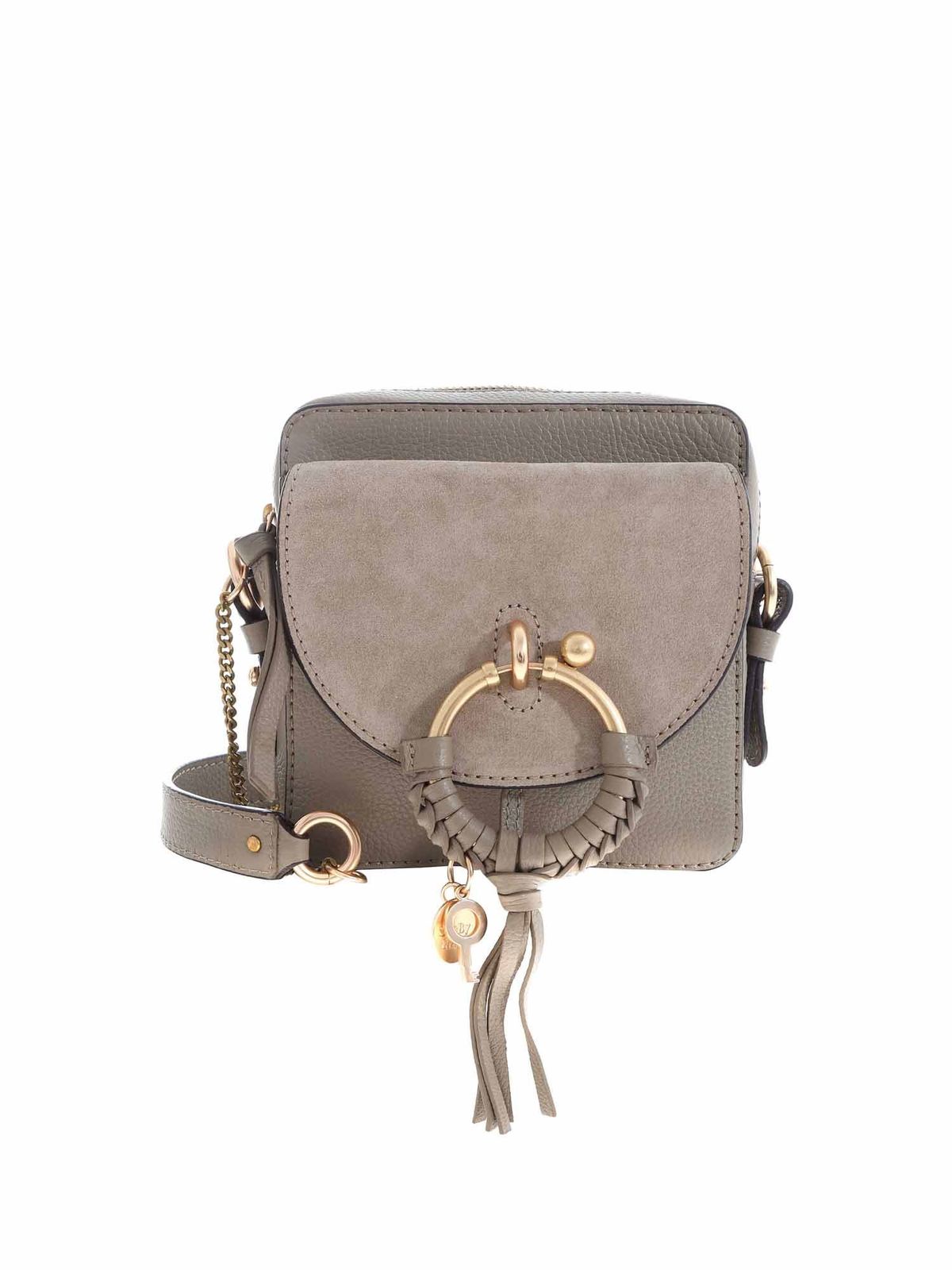 See by Chloé - Joan camera bag in Motty Gray color - cross body bags ...