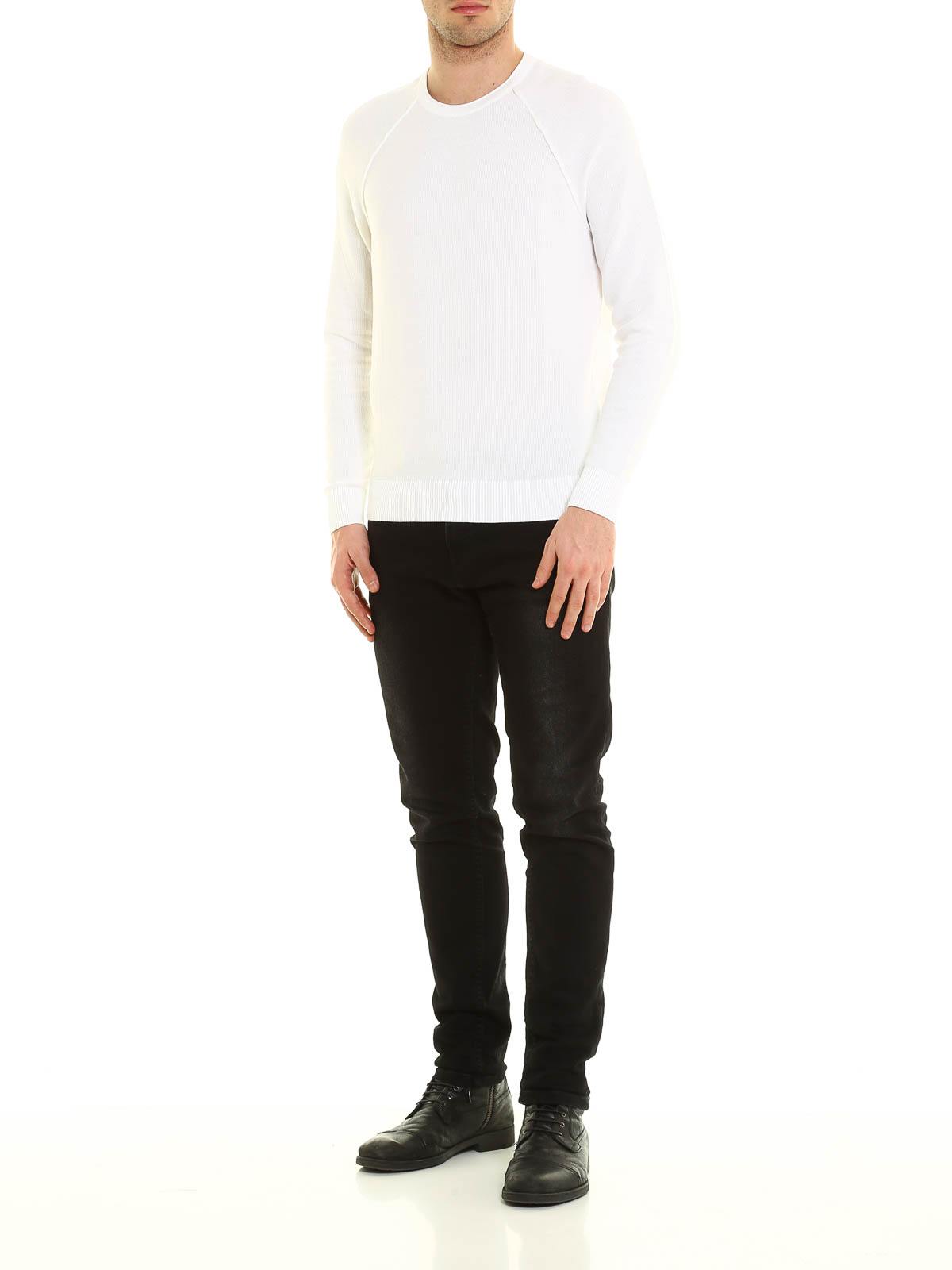 Suéteres con cuello pico Michael Kors - Sudadera Blanca Para Hombre -  CS76K4H1LE100