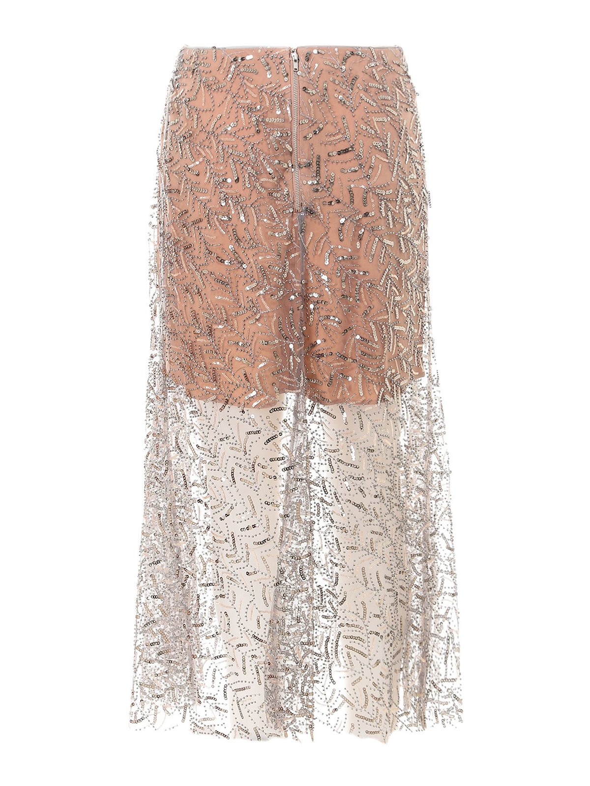 Knee length skirts & Midi Self Portrait - Sequined midi skirt - PF20145GREY