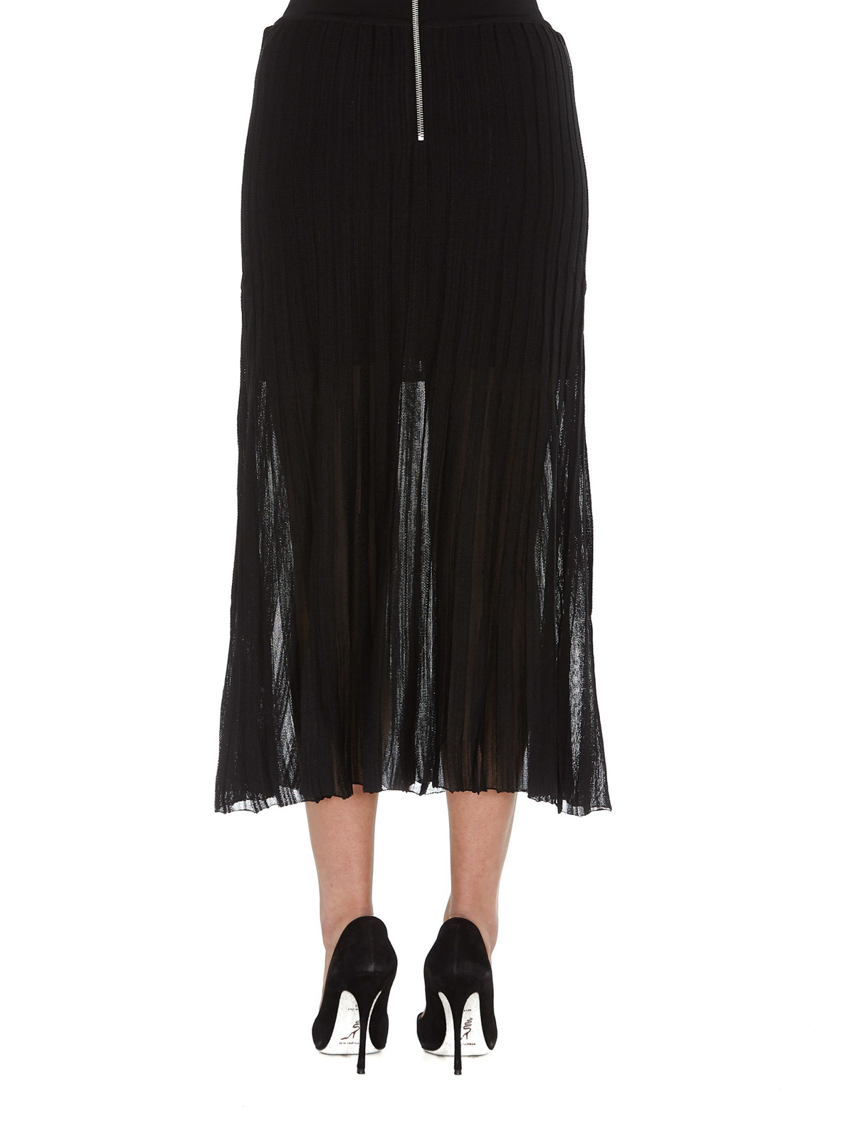 balmain sheer skirt