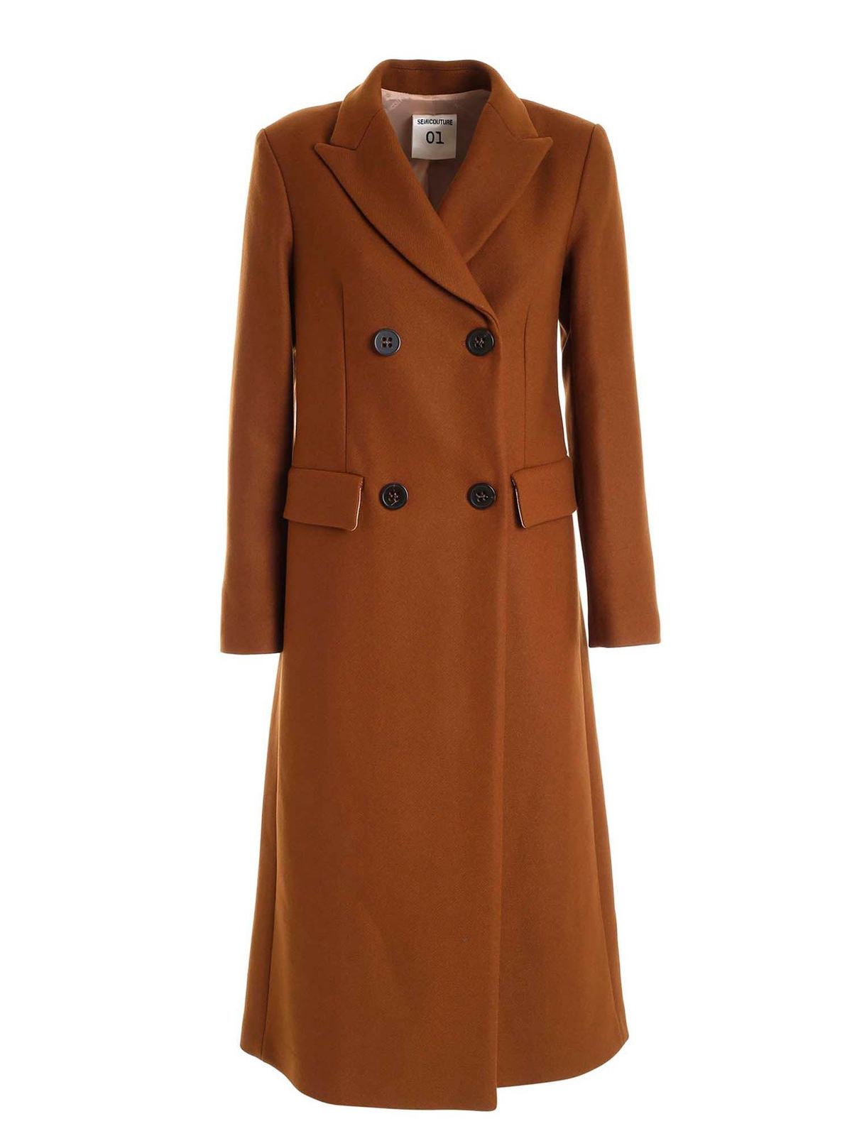 Long coats Semicouture - Michelin coat in brown - W0YY0WV02U790