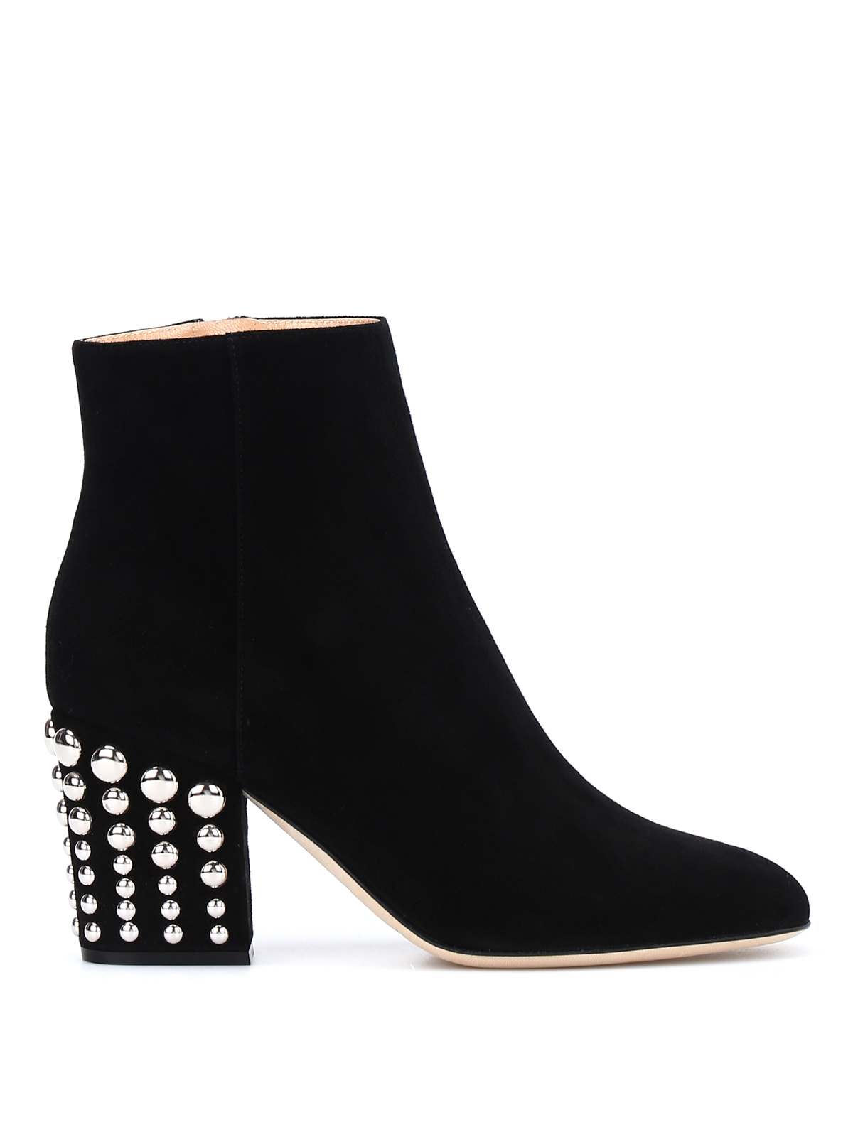 studded heel booties