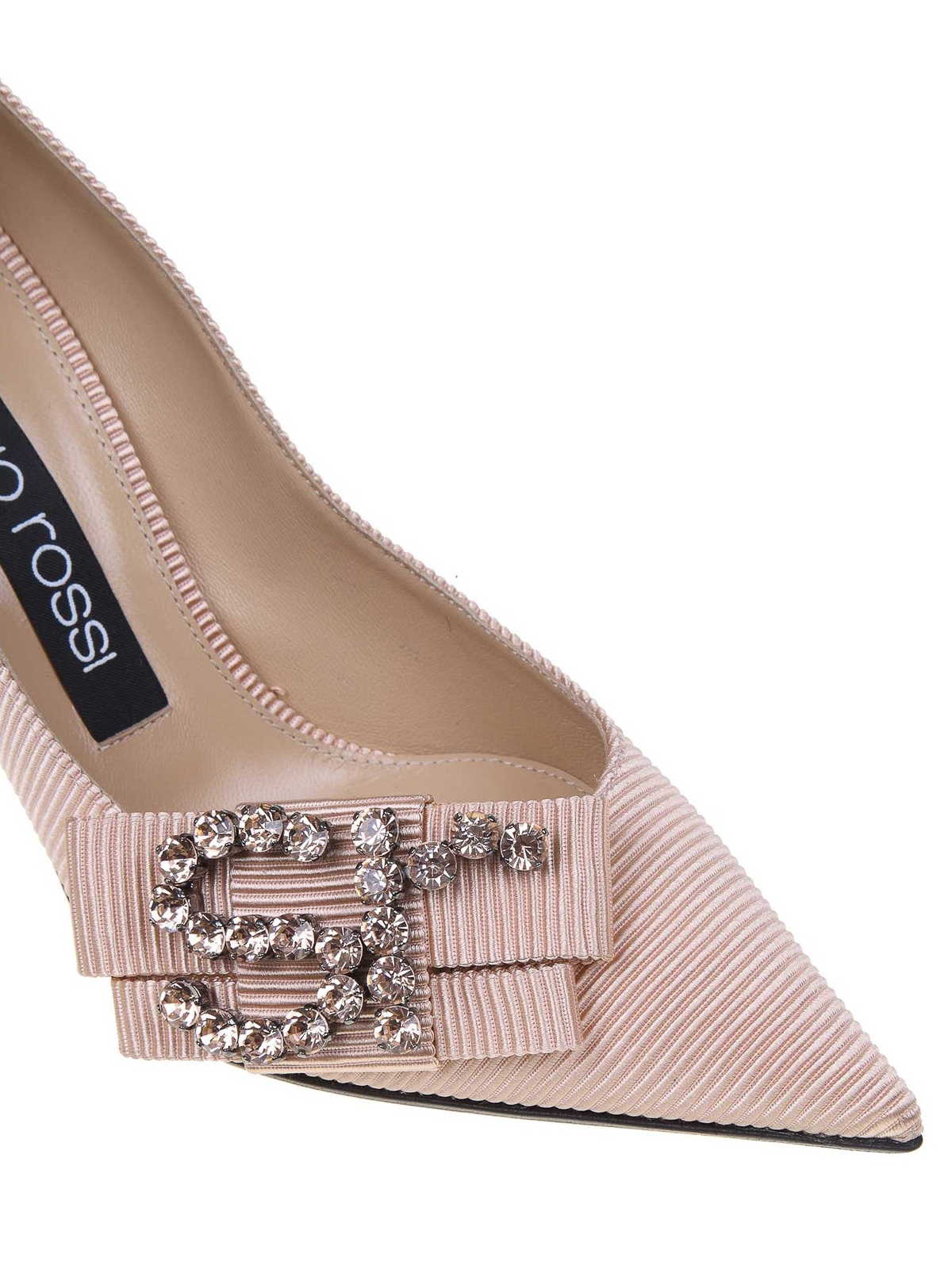 Court shoes Sergio Rossi - Bejewelled ribbed pumps - A83761MTEZ785710