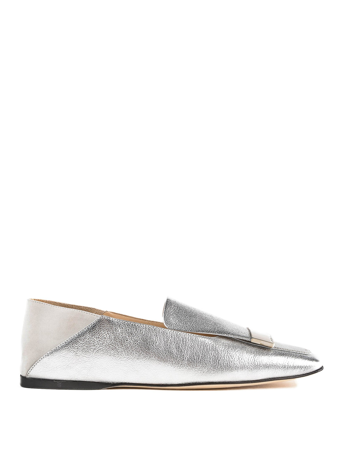 Loafers & Slippers Sergio Rossi - Sr1 silver leather slippers 
