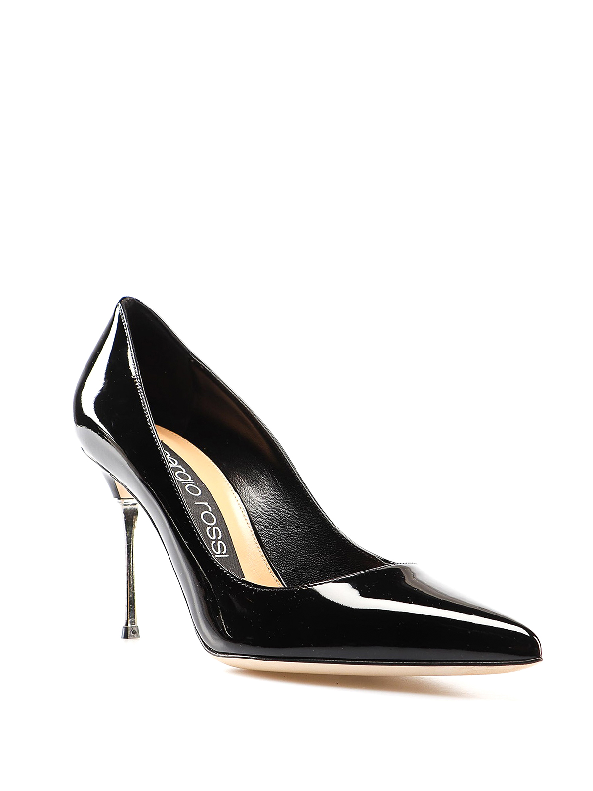 Court shoes Sergio Rossi - Black patent leather pumps 