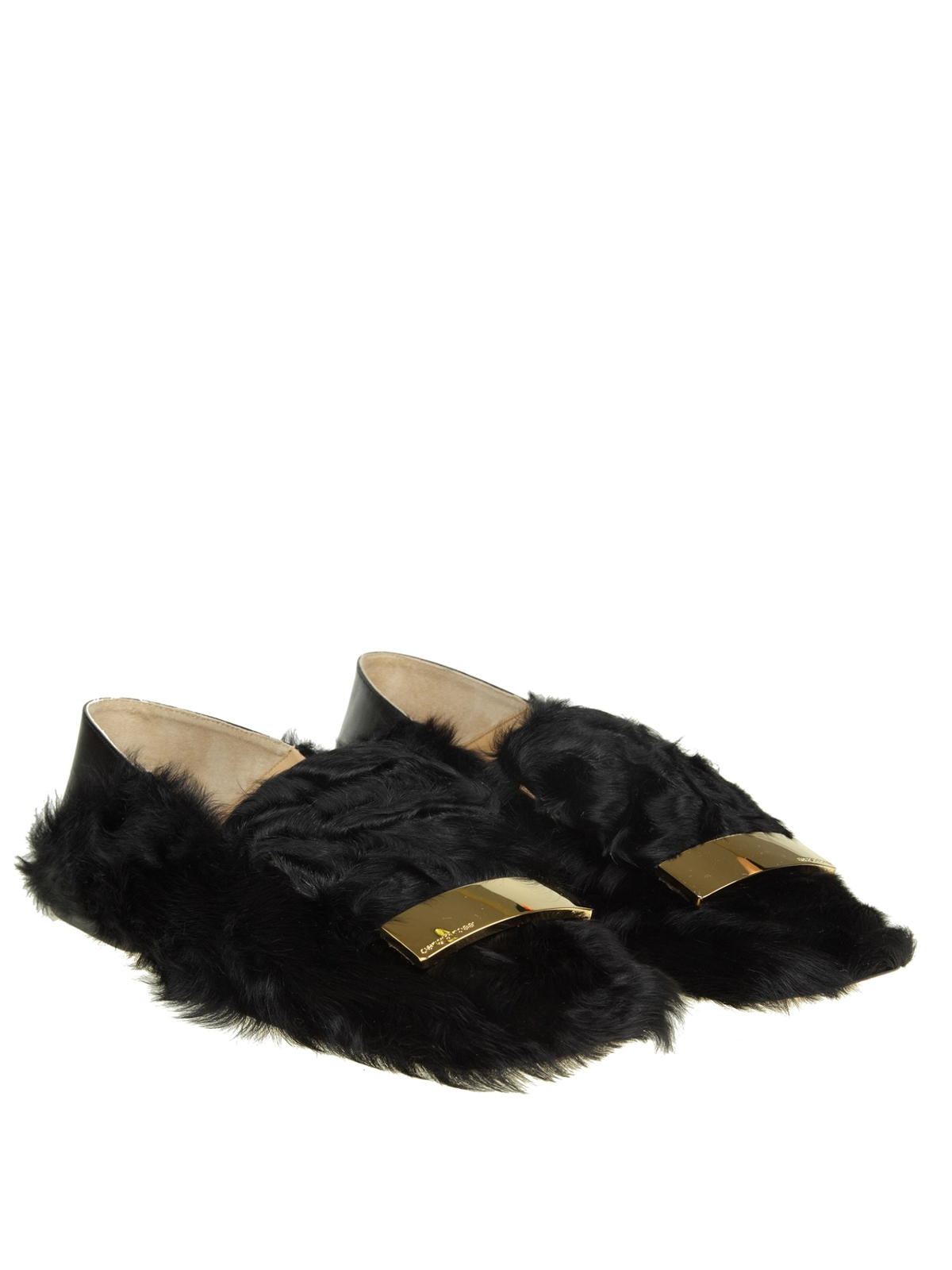 Loafers &amp; Slippers Sergio Rossi - Sr1 sheep fur and leather slippers - A77990MFN1861000