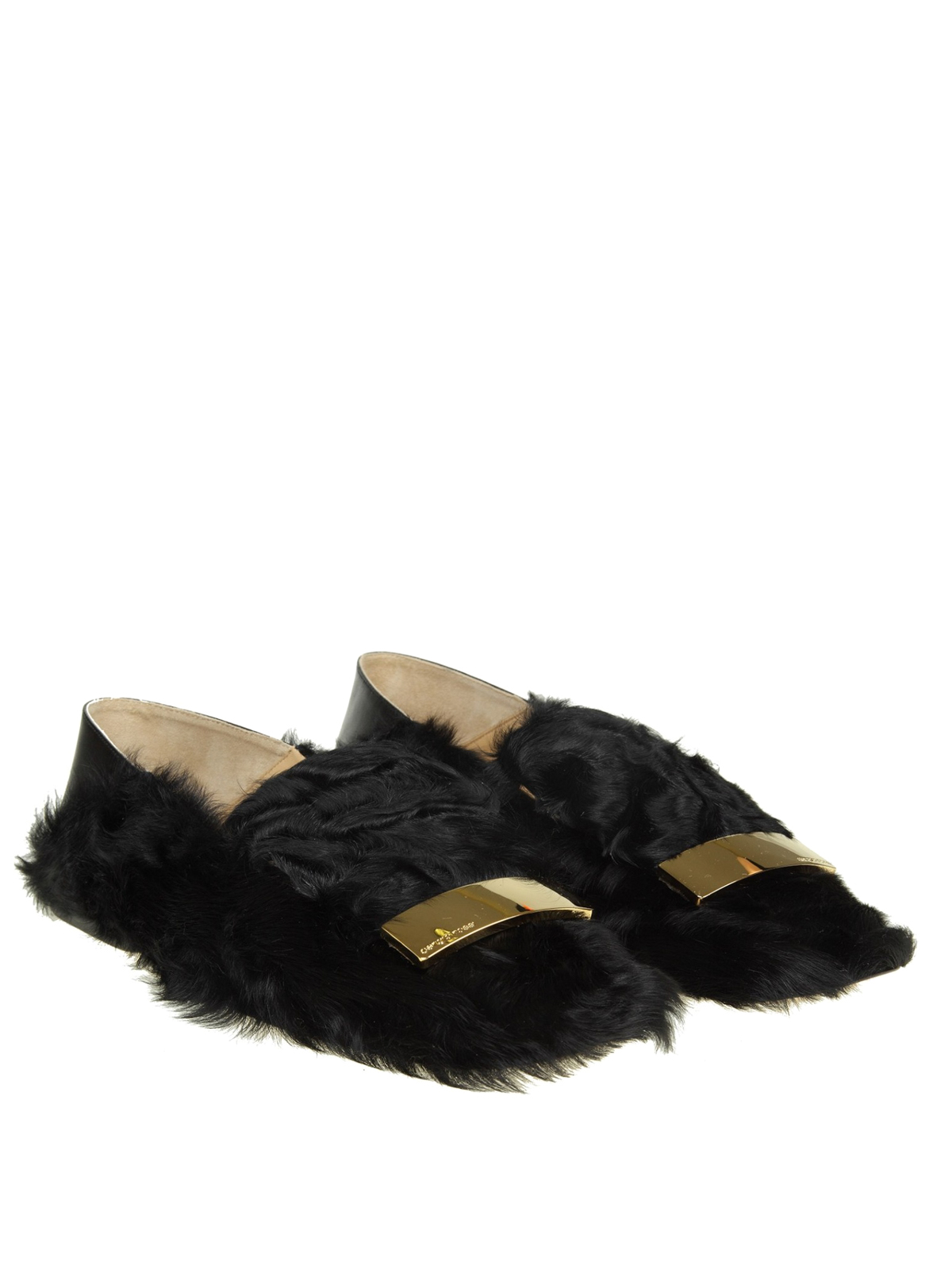 Loafers & Slippers Sergio Rossi - Sr1 sheep fur and leather slippers - A77990MFN1861000