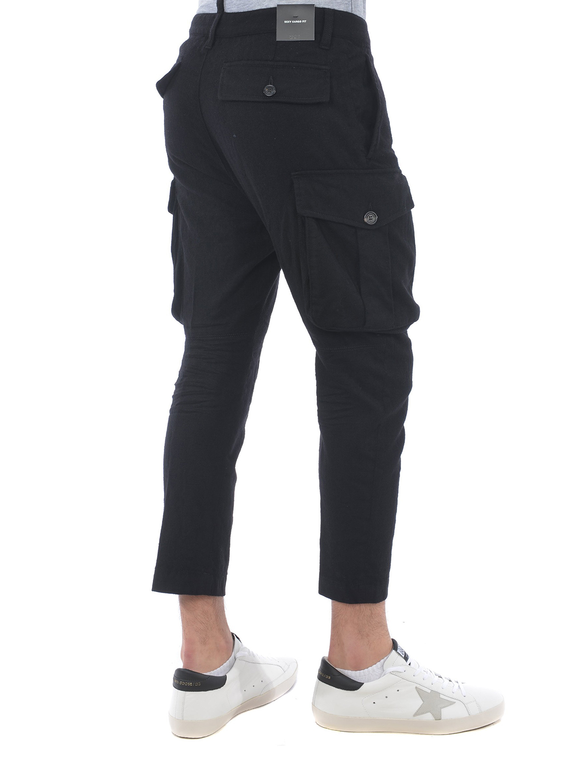 Casual trousers Dsquared2 - Sexy Cargo Fit stretch wool cargo 