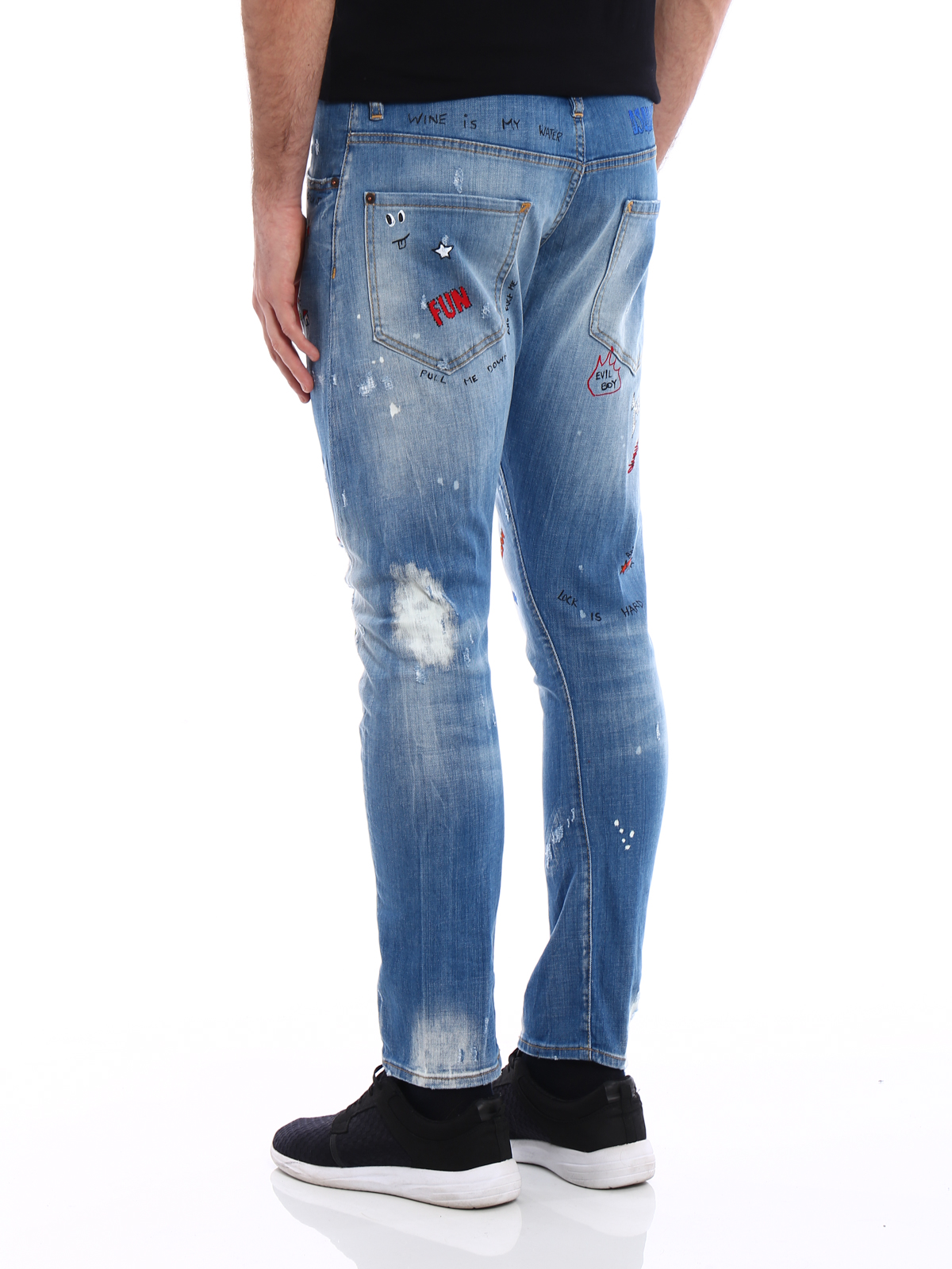 Skinny jeans Dsquared2 - Sexy Twist printed low rise jeans 