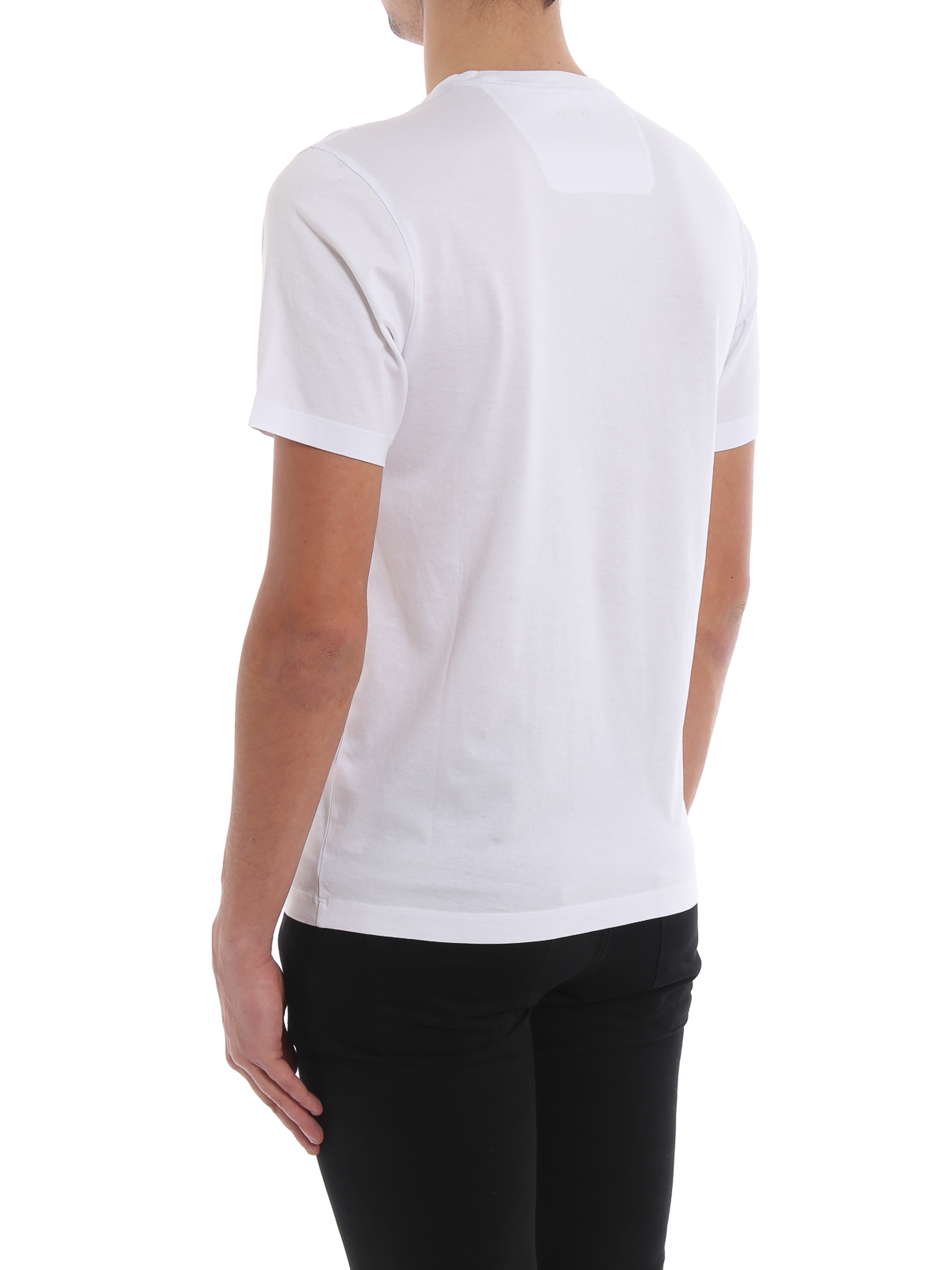 T-shirts Z Zegna - Shaded logo print white T-shirt - VS372ZZ630A6A1
