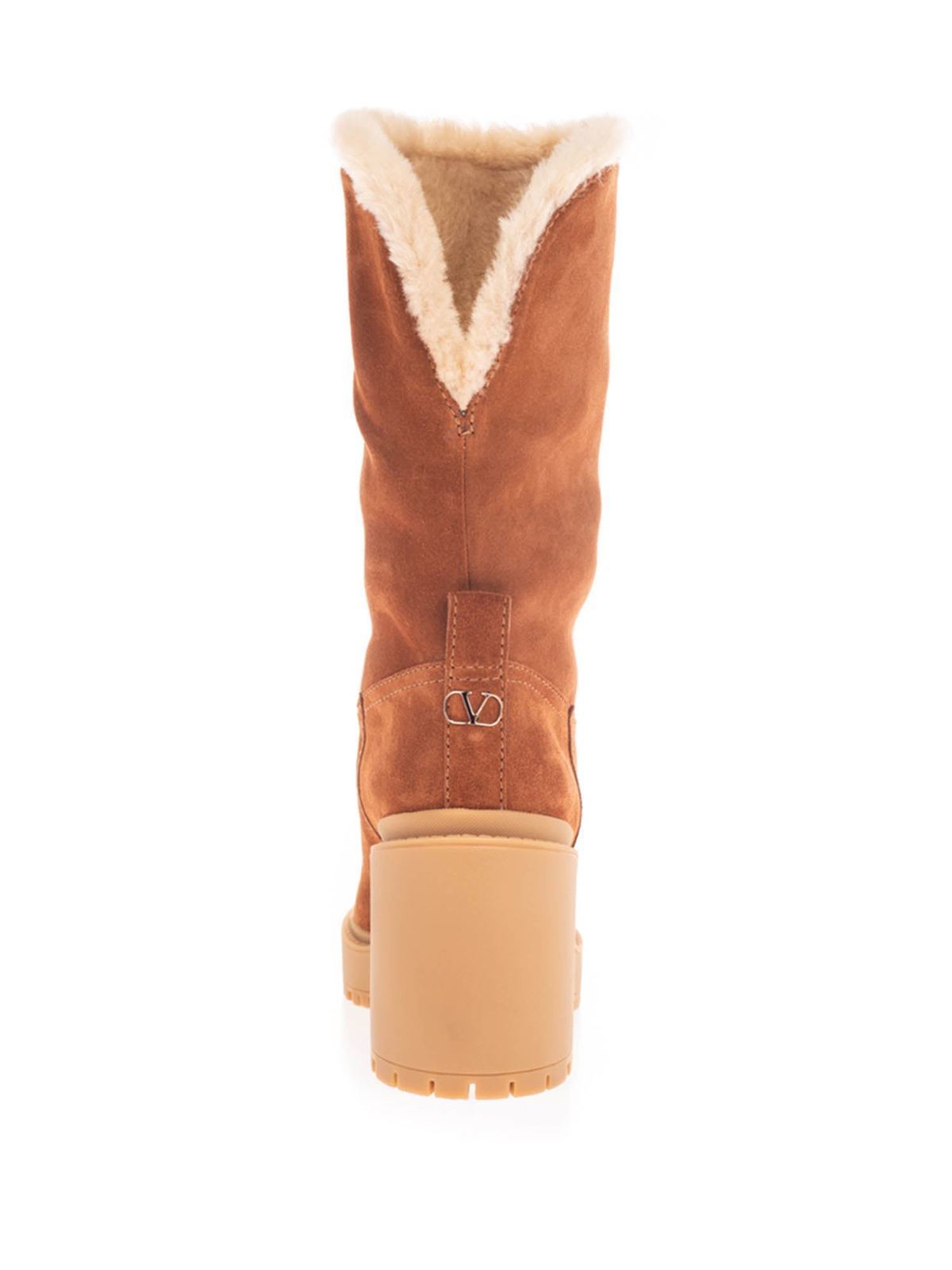 valentino shearling boots
