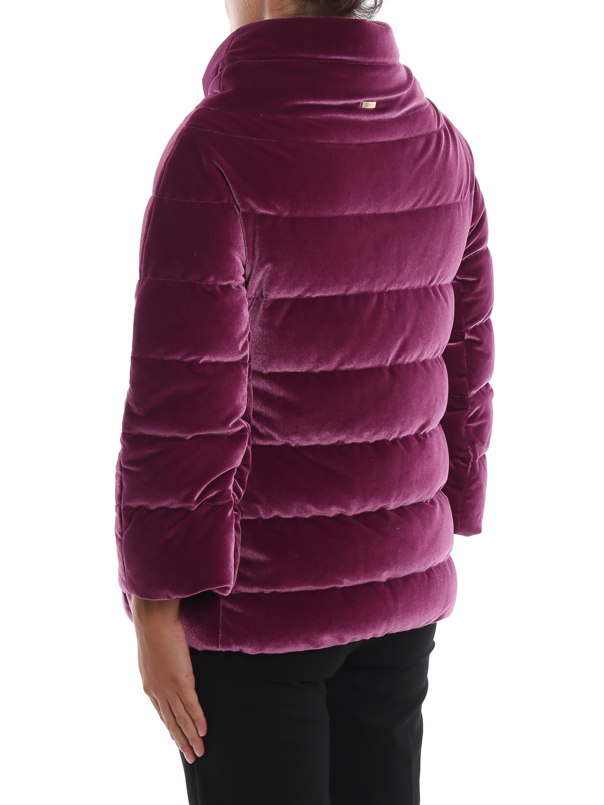 Giacche imbottite Herno - Piumino in velluto cangiante fucsia