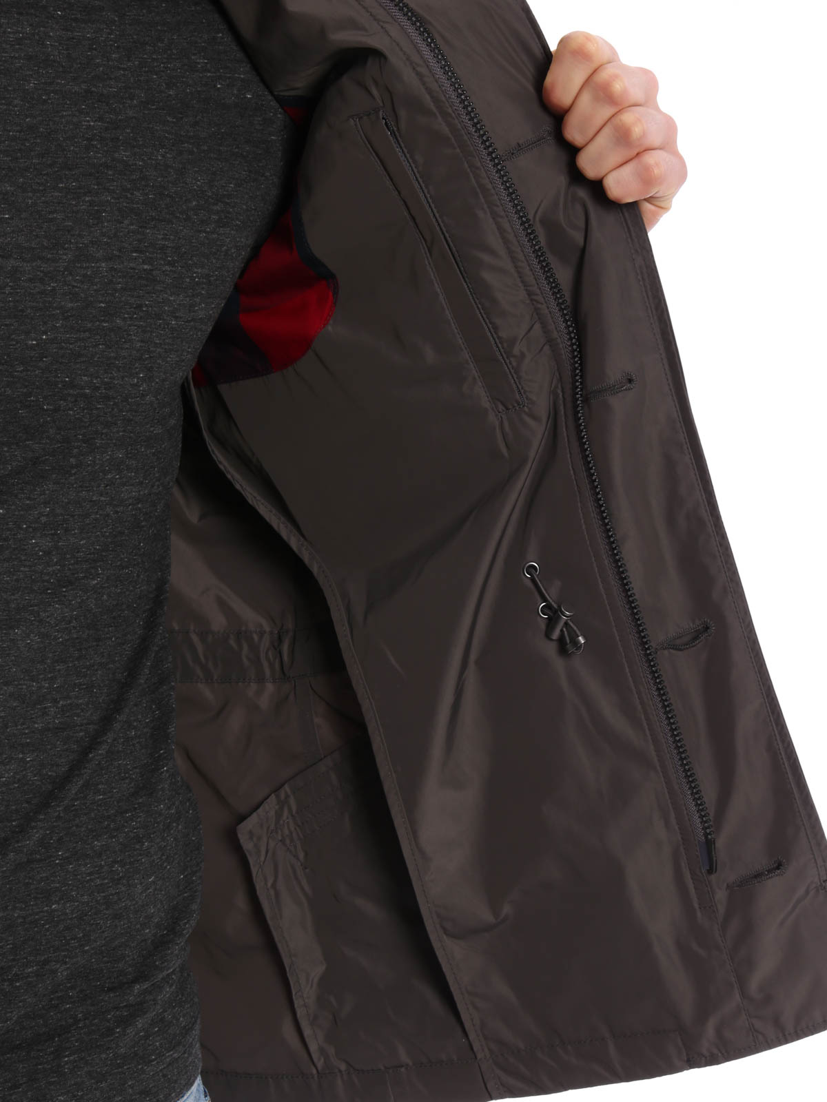 shiny nylon windbreaker