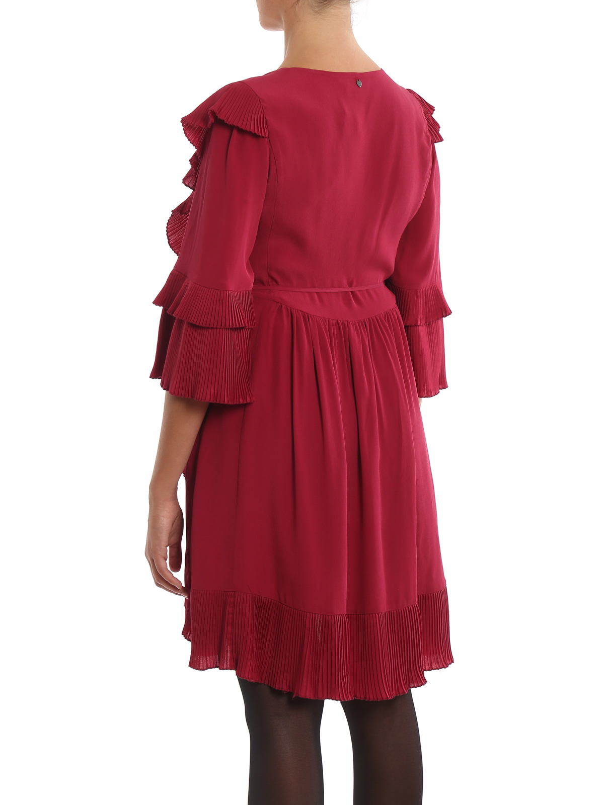 nær ved Repressalier apologi Short dresses Twinset - Silk blend frilled V neck dress - 192TP210203896