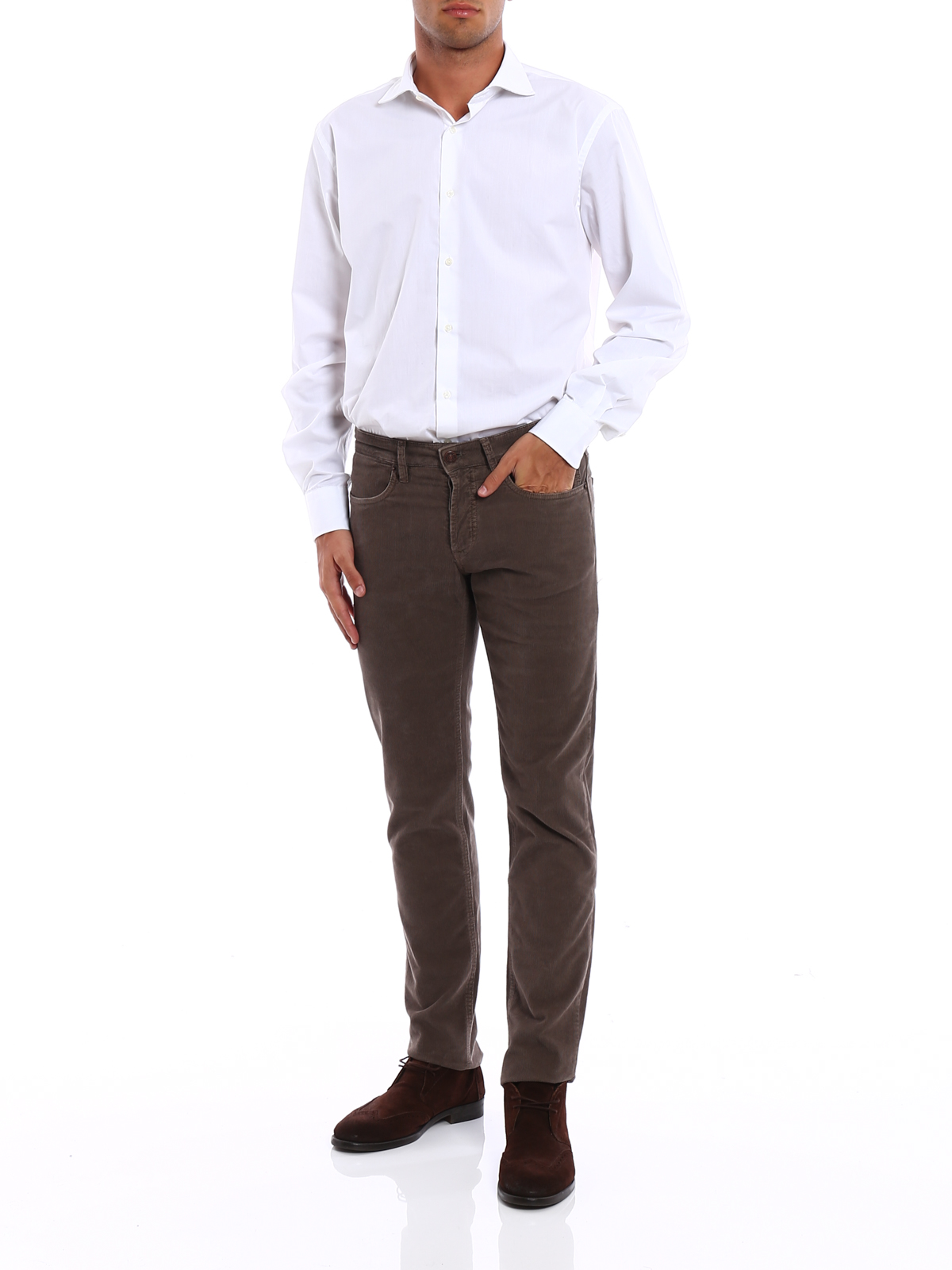 Pantaloni casual Siviglia Denim - Pantaloni cinque tasche in velluto -  22ESS0172490