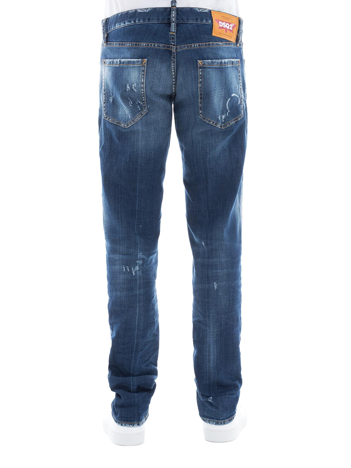 Straight leg jeans Dsquared2 - Slim fit used effect straight jeans