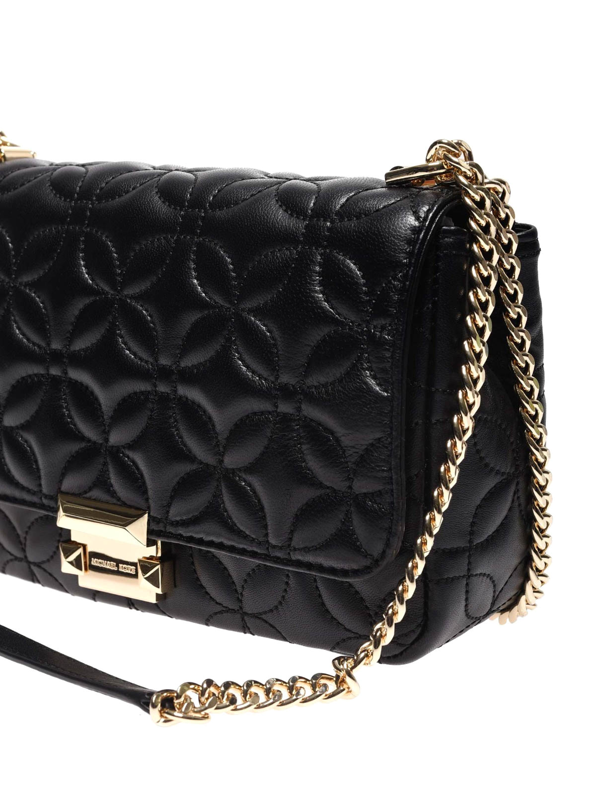 black quilted michael kors purse