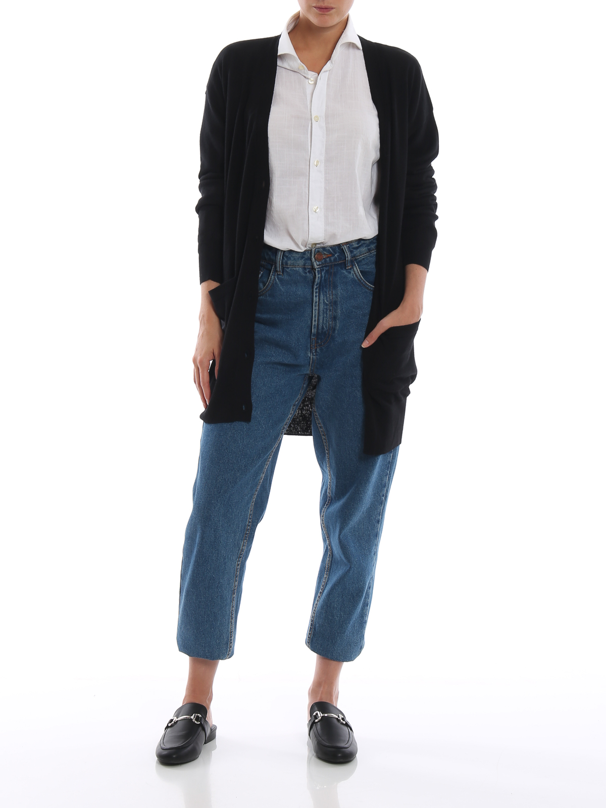 black silk cardigan