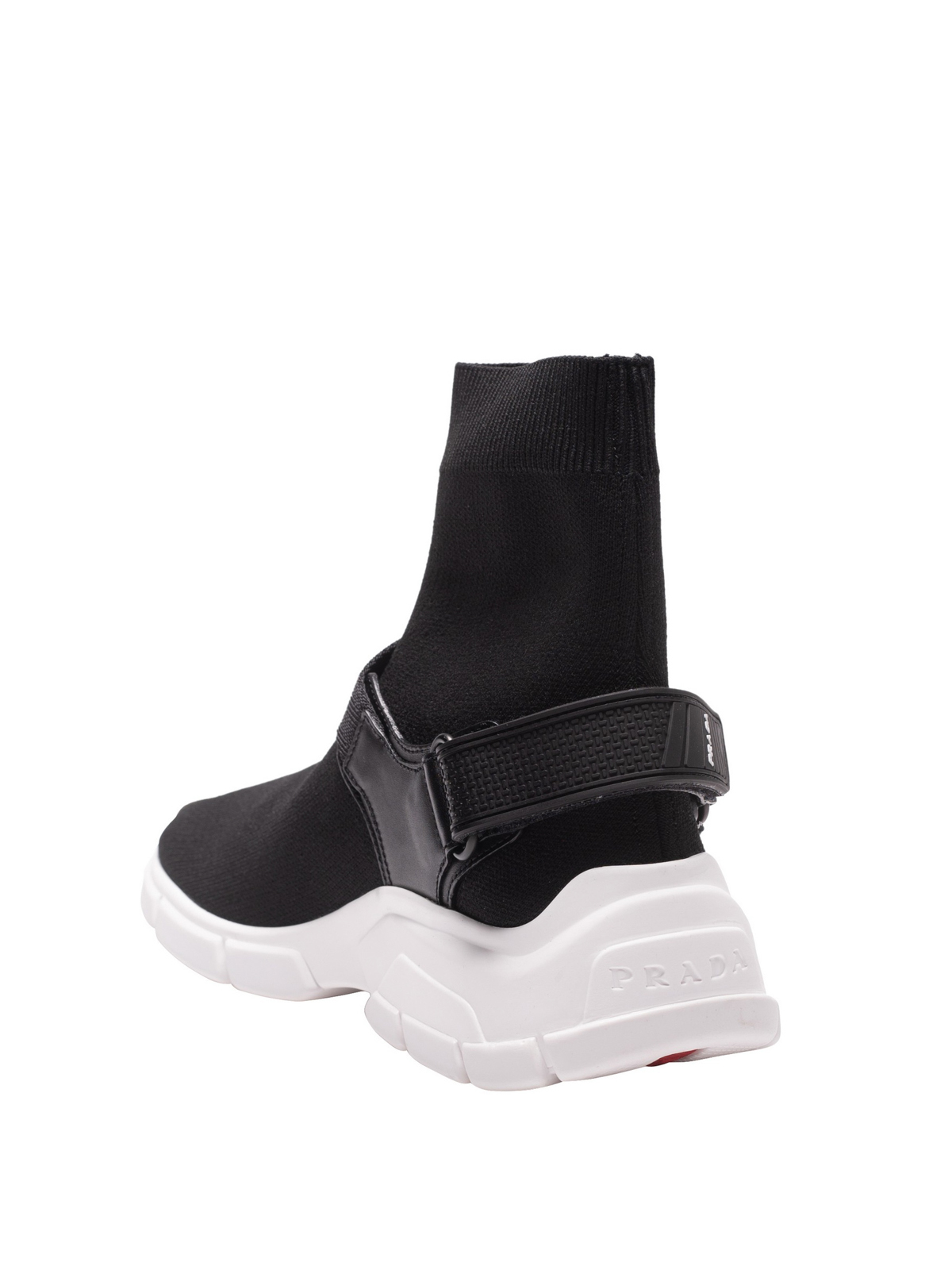 prada black slip on sneakers