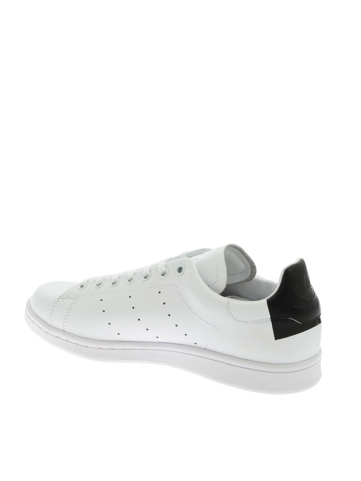 adidas originals stan smith white and black trainers
