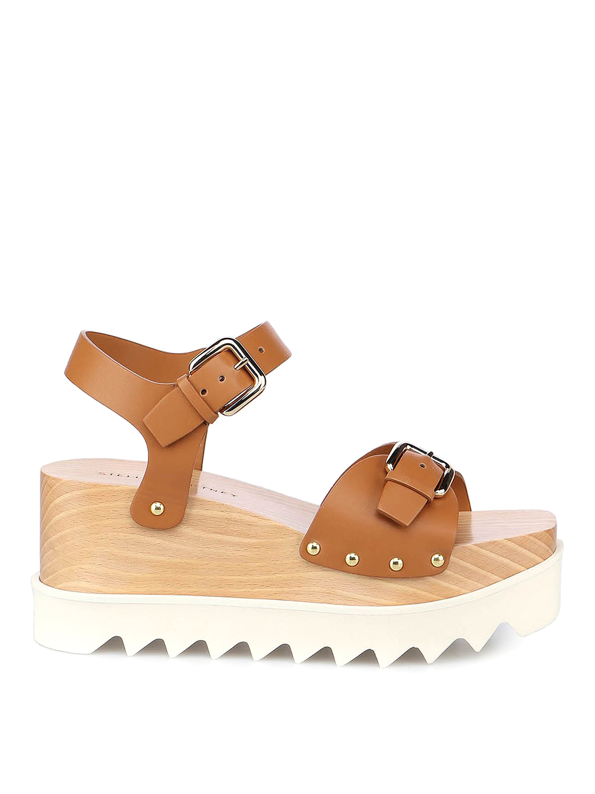 Sandals Stella Mccartney - Elyse vegan leather wedged sandals 