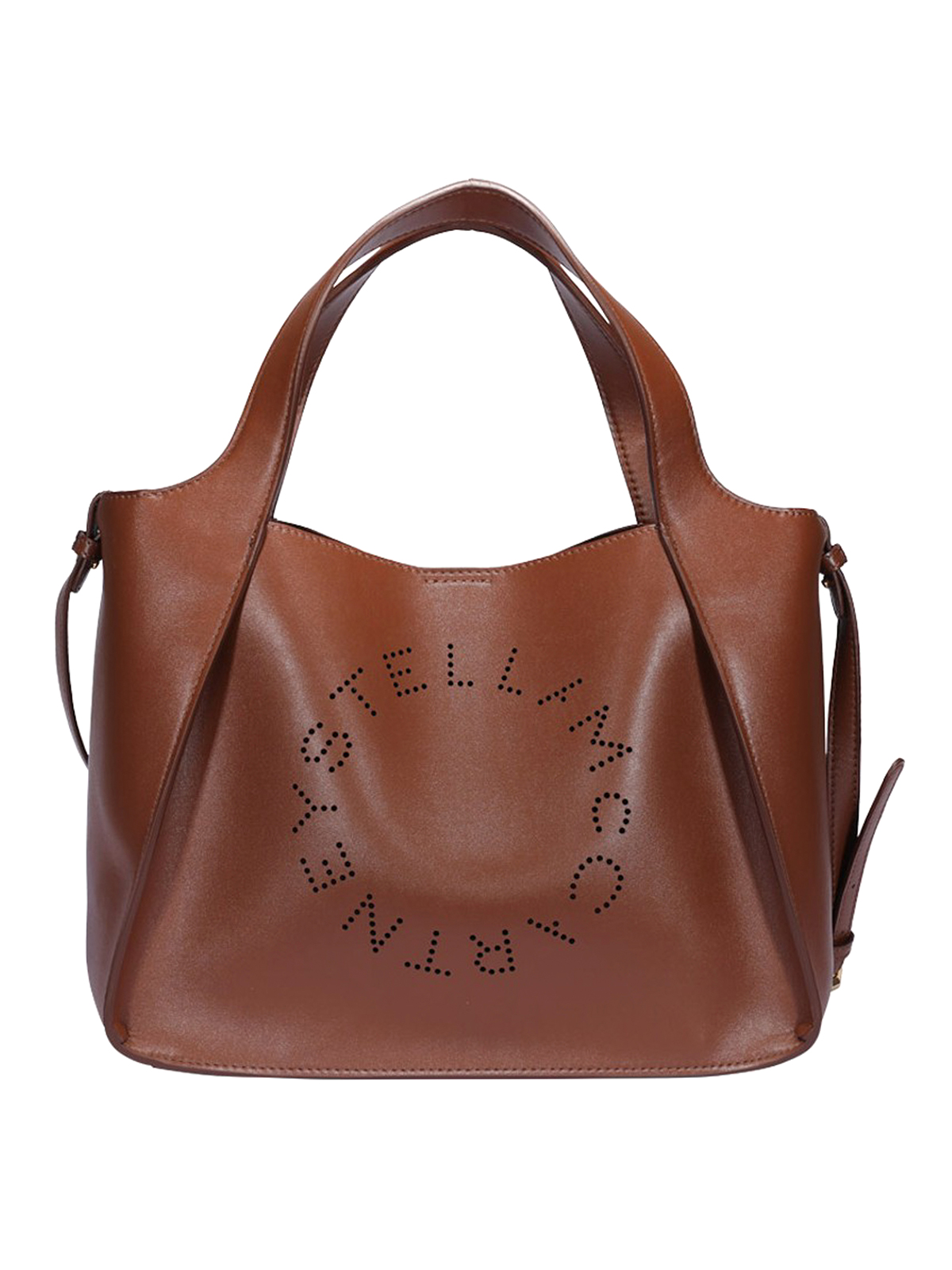 STELLA MCCARTNEY PERFORATED LOGO FAUX LEATHER BAG