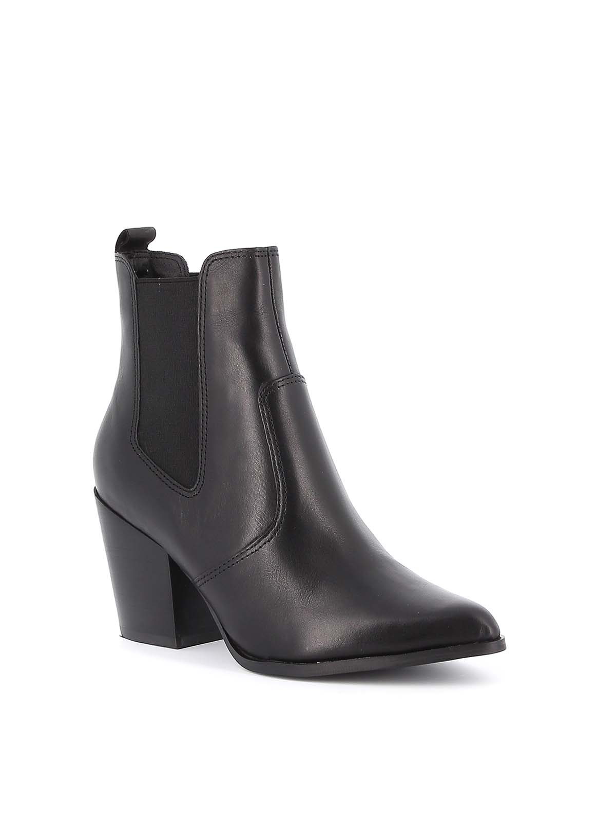 Patricia black leather ankle boots 
