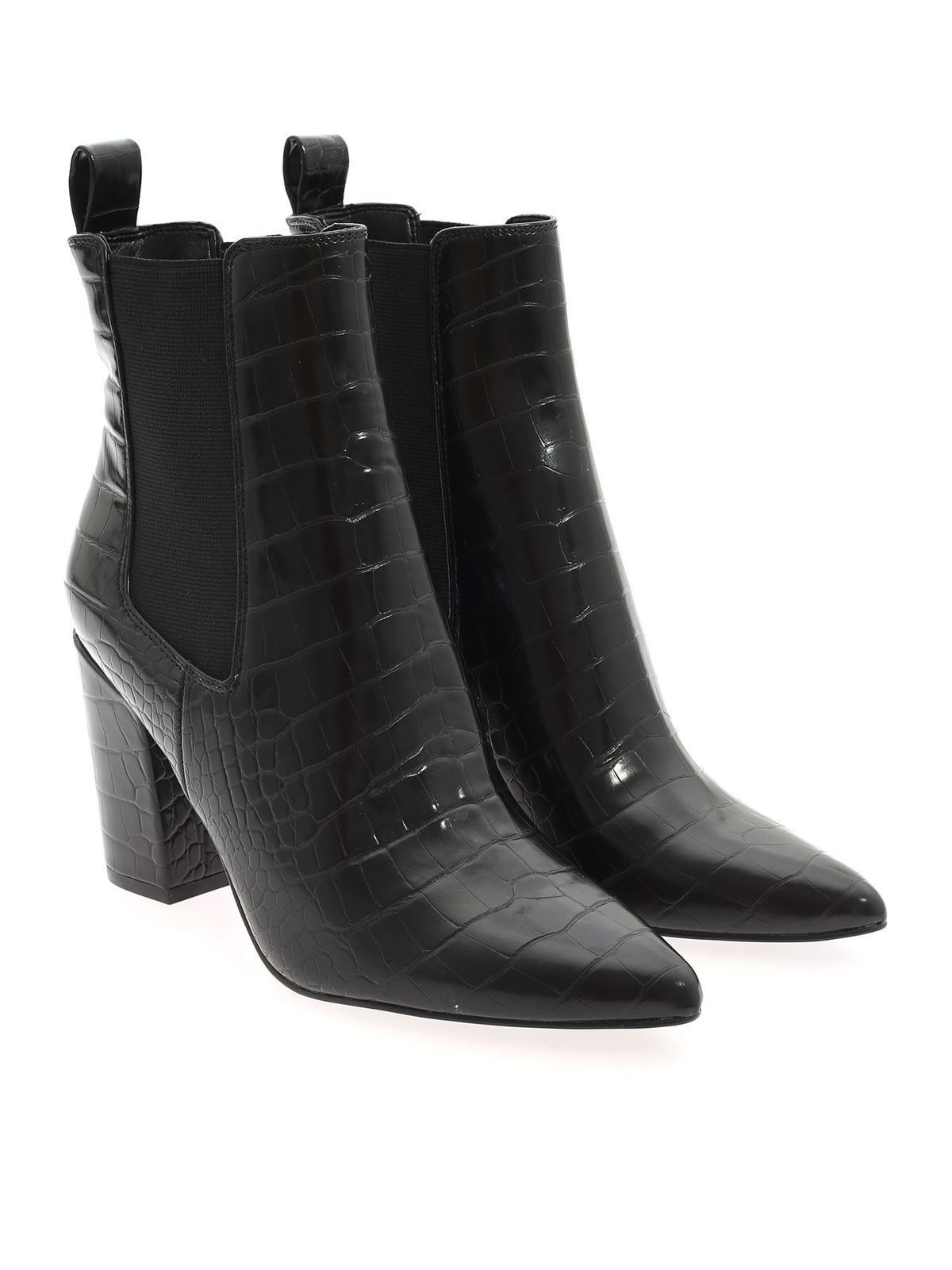 Ankle boots Steve Madden Subtle crocodile print ankle boots in black -
