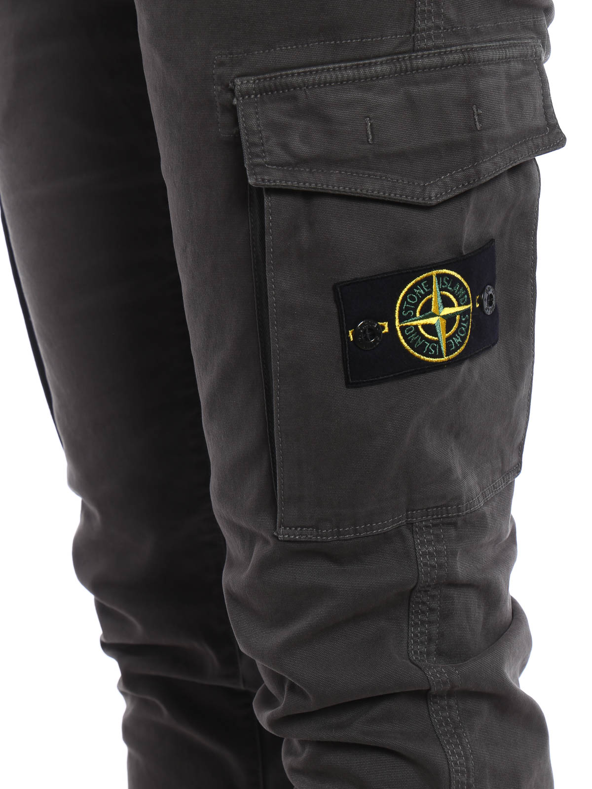 stone island cotton blend cargo pants