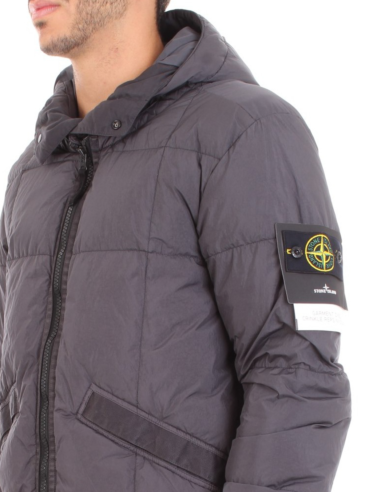 kwaad mouw tanker ダウン・ハイテクジャケット Stone Island - Garment Dyed Crinkle Reps Ny Down -  711540223V0067
