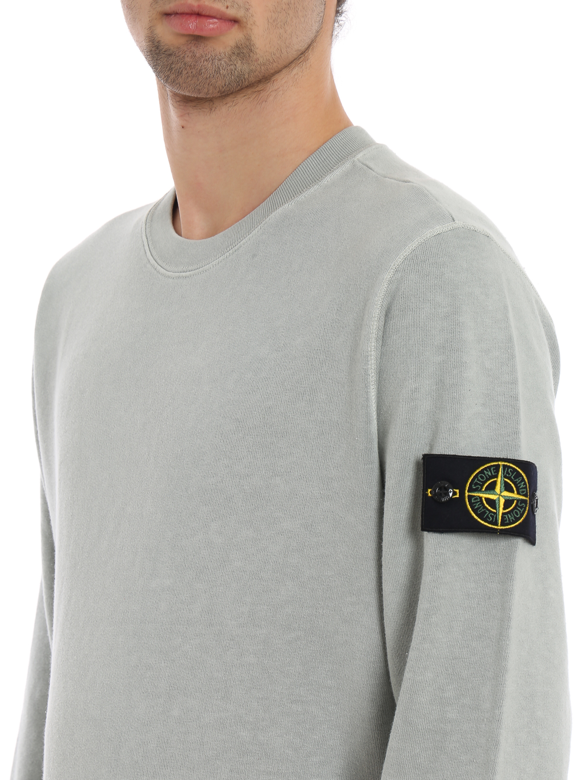 Apparatet Skylight Crack pot Sweatshirts & Sweaters Stone Island - Grey malfilé cotton sweatshirt -  701565560V0161